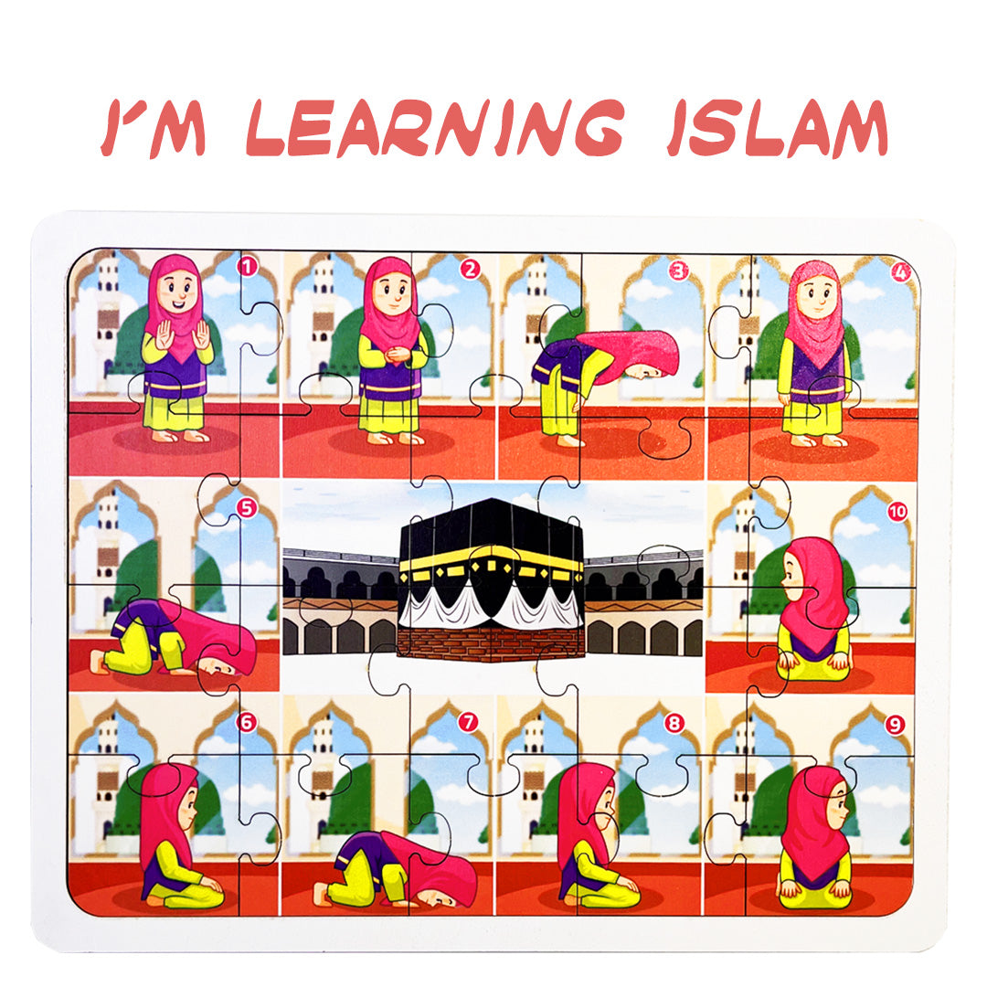 Educational Toy Salaah Teaching Puzzle Girl 16x20cm MB47