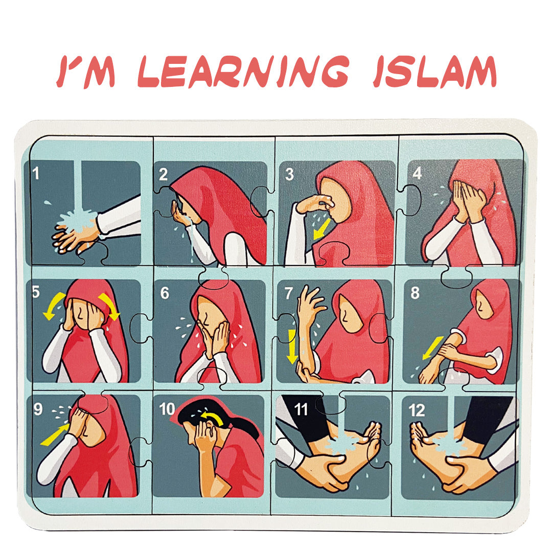 Educational Toy Wudhu Teaching Puzzle Girl 16x20cm MB48