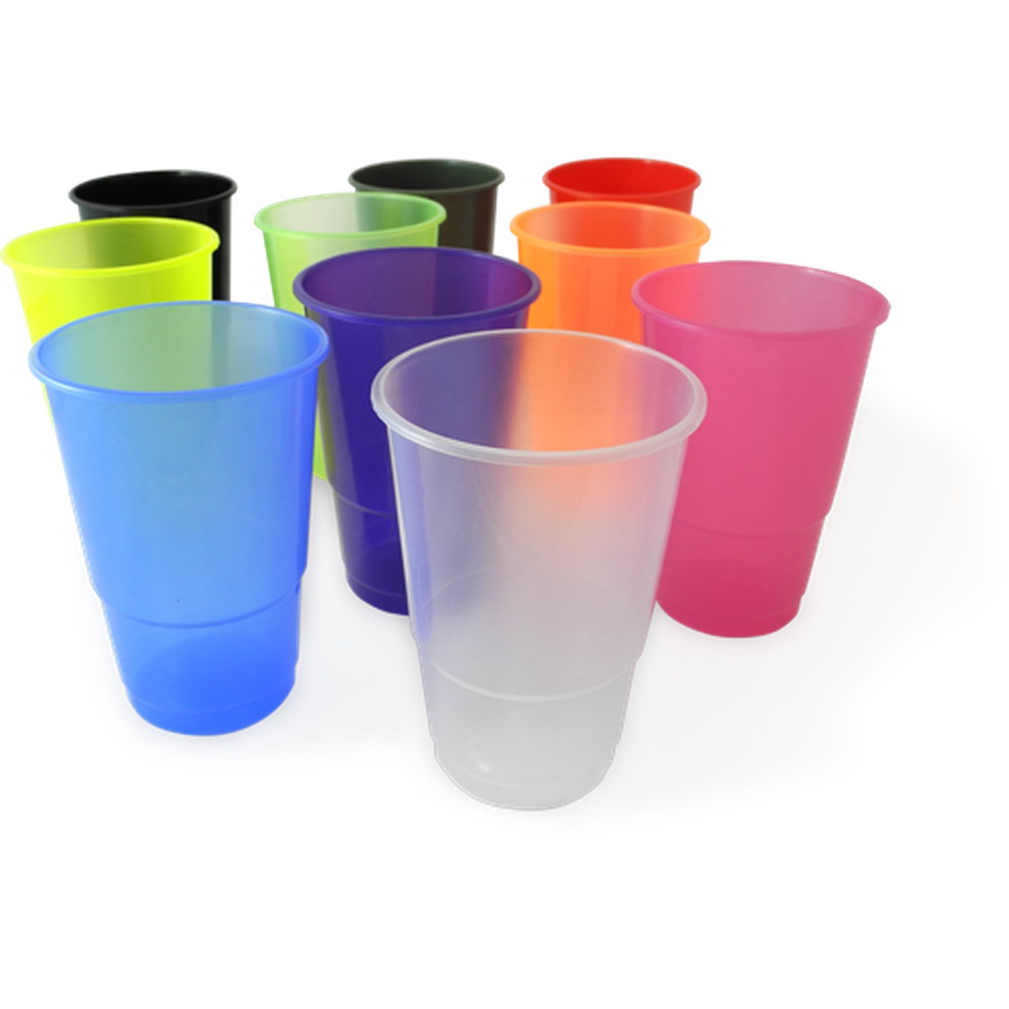 350ml Lucci Cup Plastic Clear 10pack