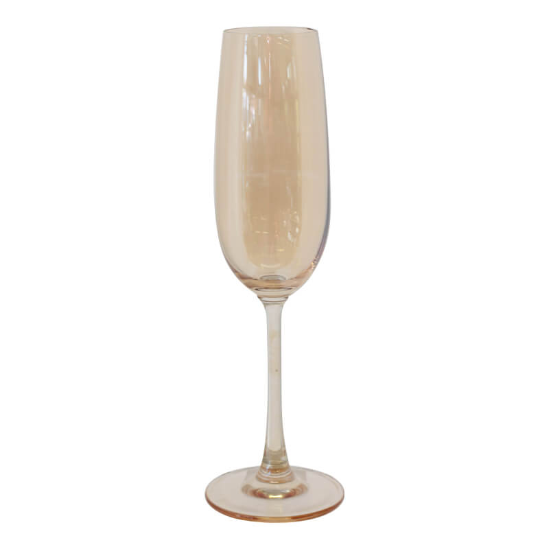 Havana Ambre Glass Flute Tumbler 190ml Lustre