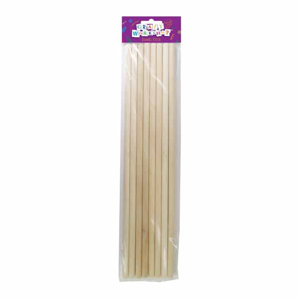 DIY Wooden Craft Dowel Stick 30cmx8mm Dell Pin 8pack