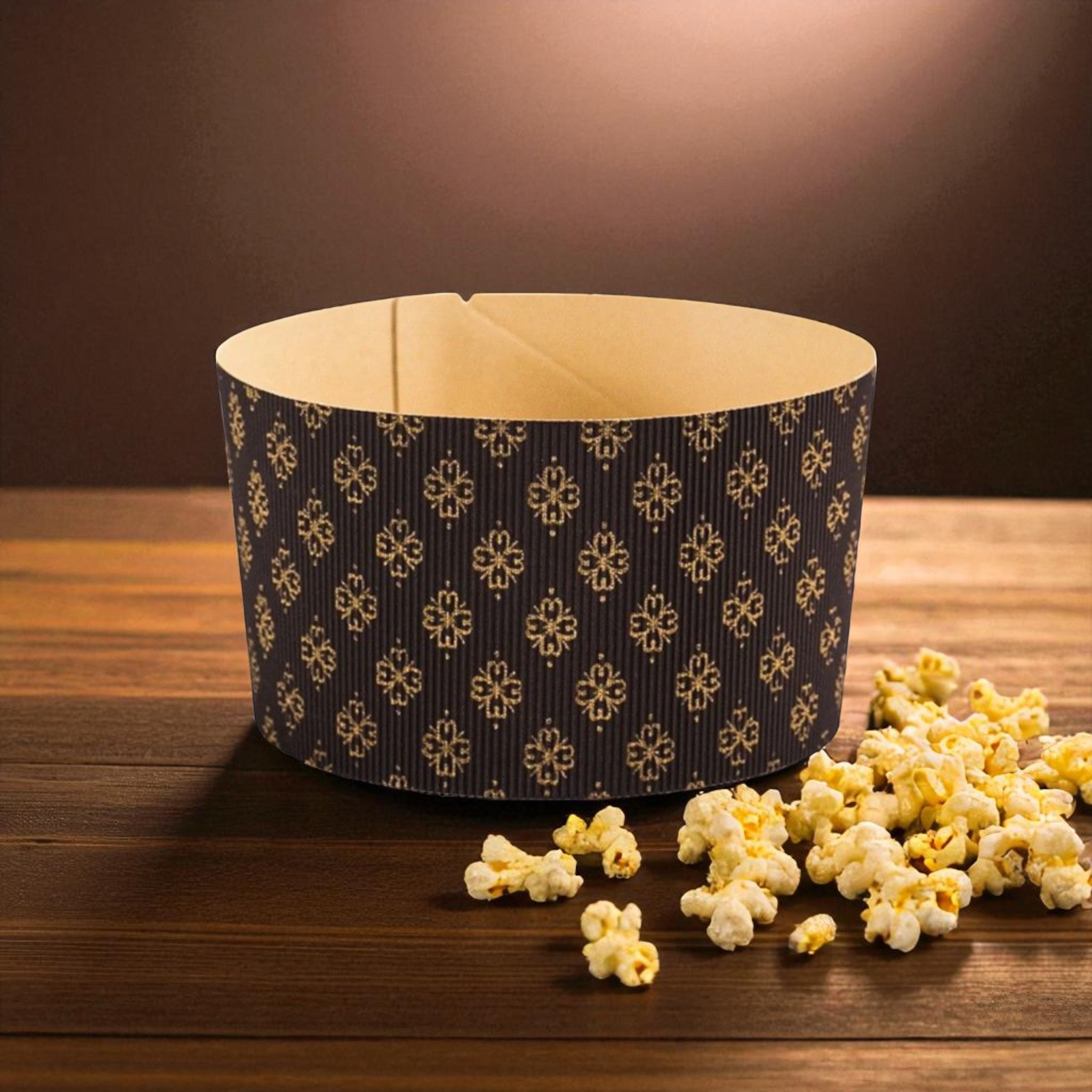 Panettone Paper Popcorn Bucket - Paper Baking Mold 17x10x20cm