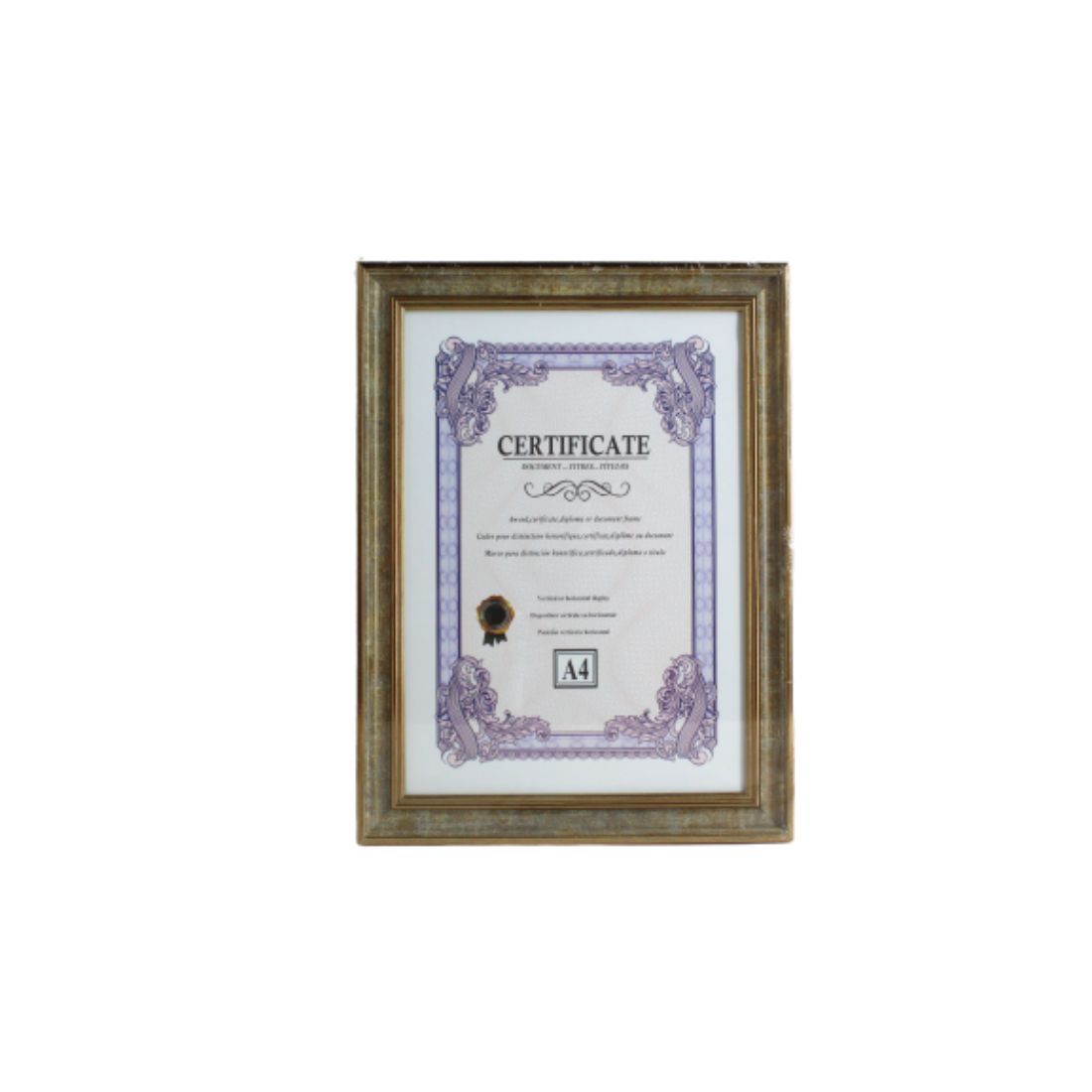 A4 Certificated Document Frame