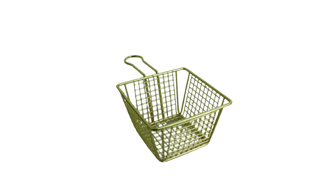 Chip Fryer Serving Basket Gold Colour XK1124