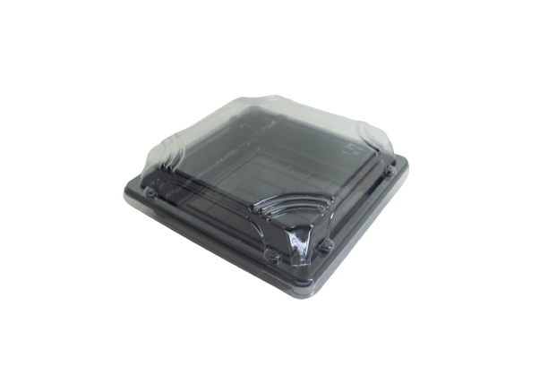 Gift Biscuit Disposable Tray with Lid Square XPP638