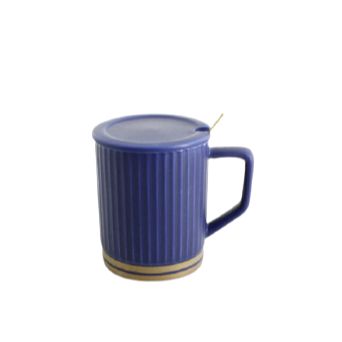 Ceramic Coffee Mug With Lid 370cc PSK065