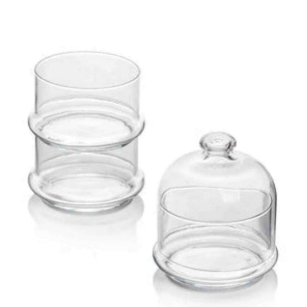 Pasabahce Villa Patiserrie Bowl 3-Tier Glass Dome Jar 32.6x11cm 23015