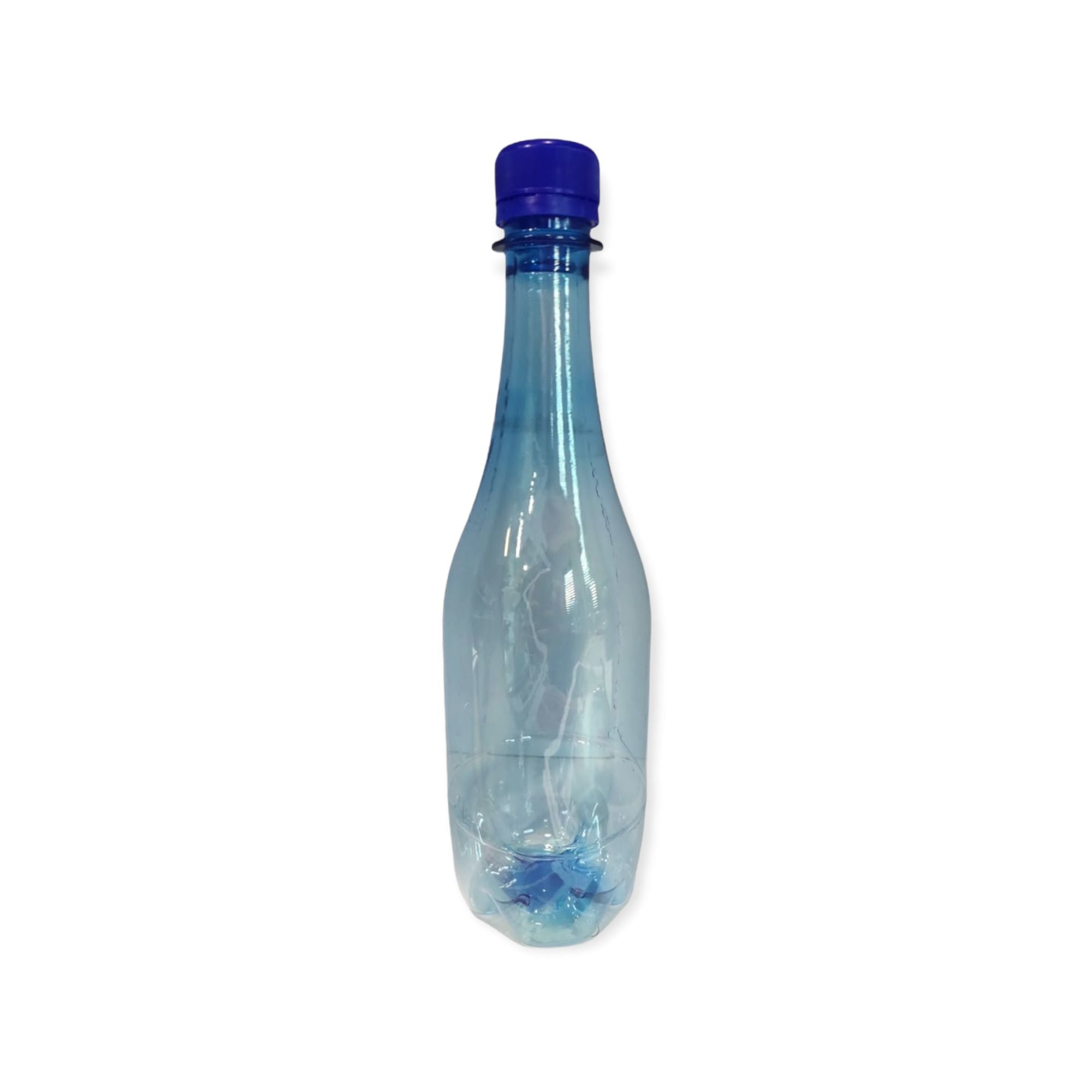 1L PET Plastic Teardrop Water Bottle Blue Lid BOT135