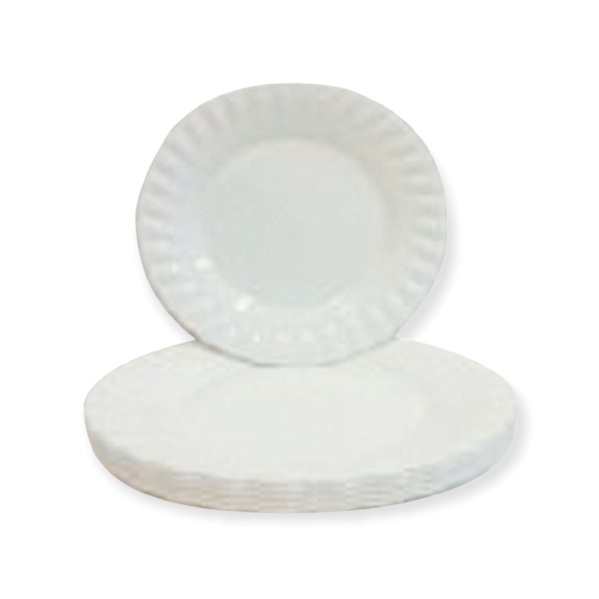 Elite Plastic Dinner Plate Large White 25cm 6pack