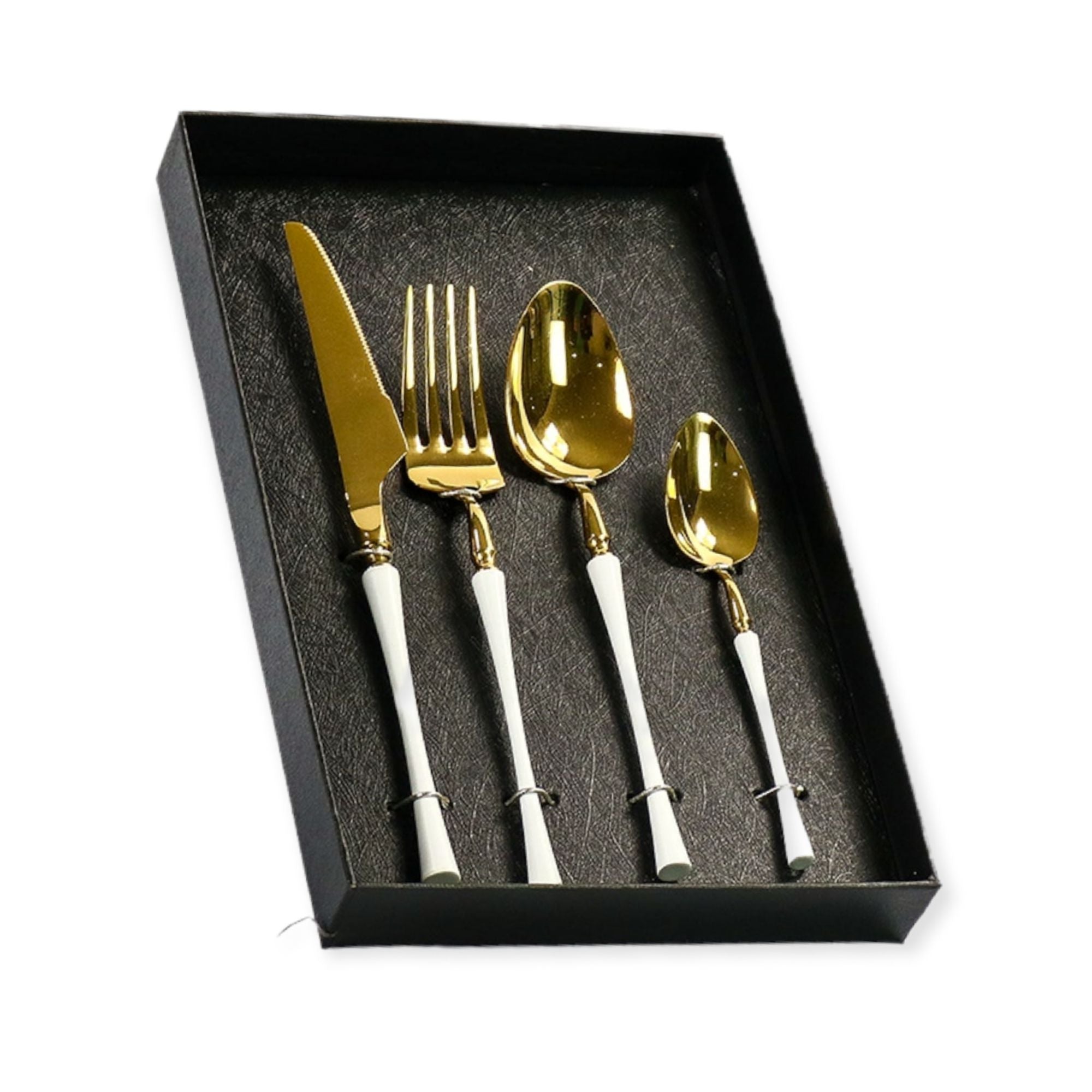 Cutlery Set Stainless Steel White Gold 4pc Set