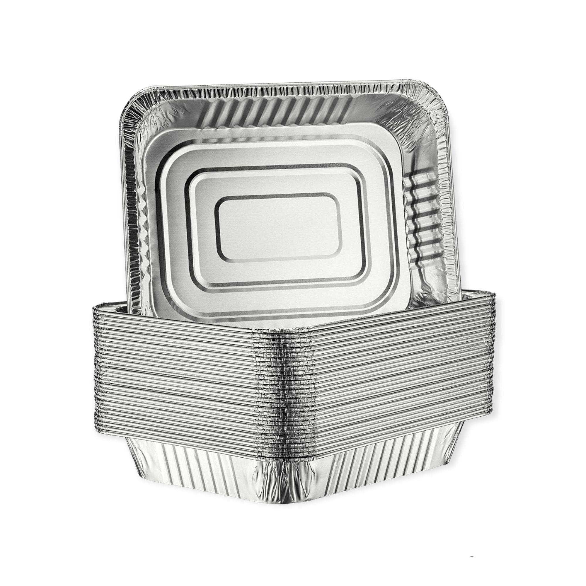 Aluminum Foil Takeaway Container Disposable Serving Tray 4011P with Poly PVC Lid Card Lid 8071P 1pc