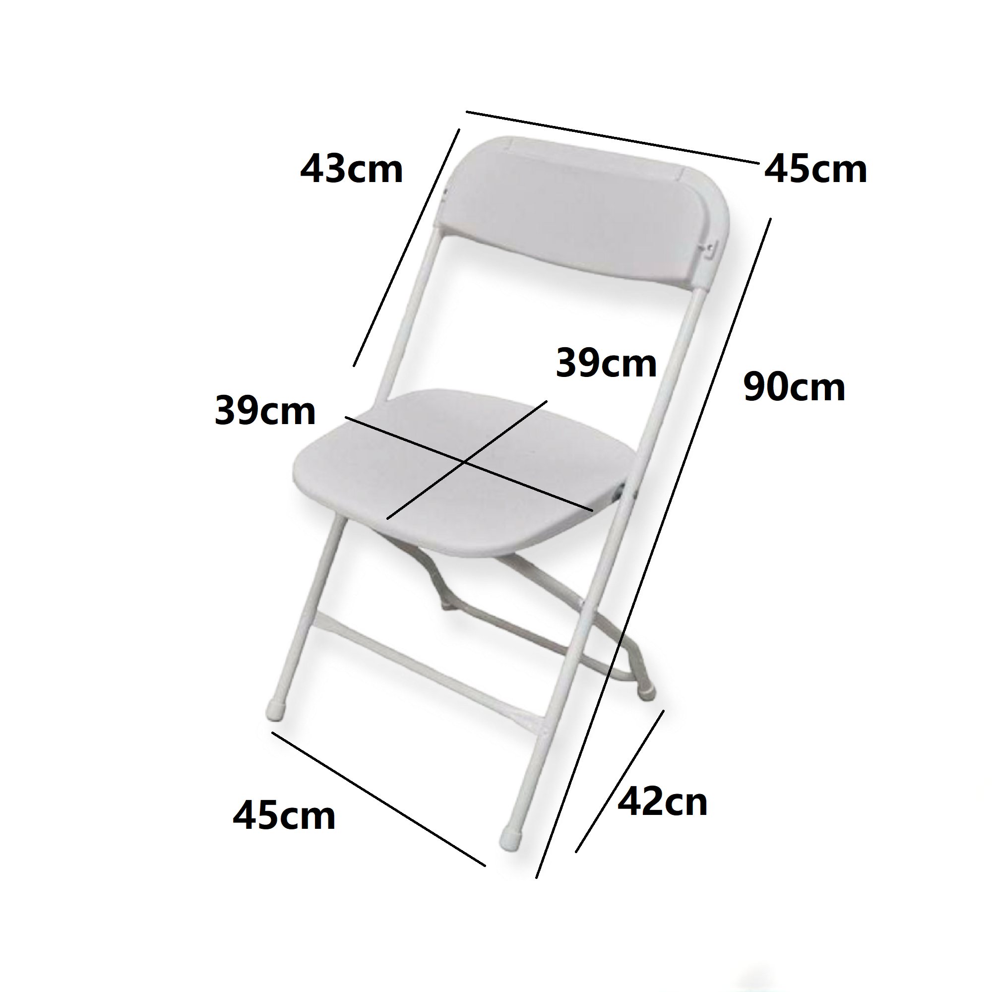 Folding Chair Catering White