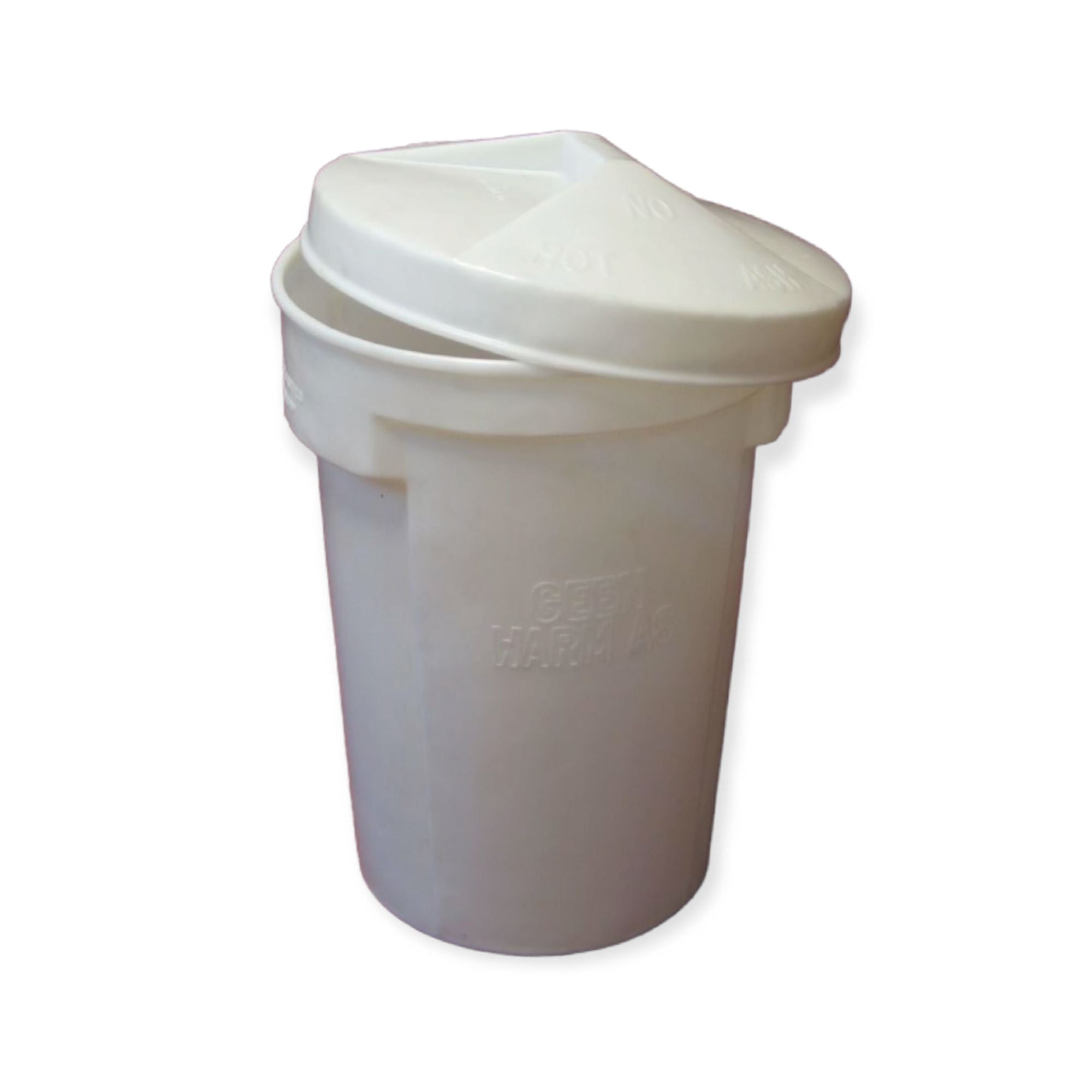 90L Refuse Food Bin White Light Duty with Lid