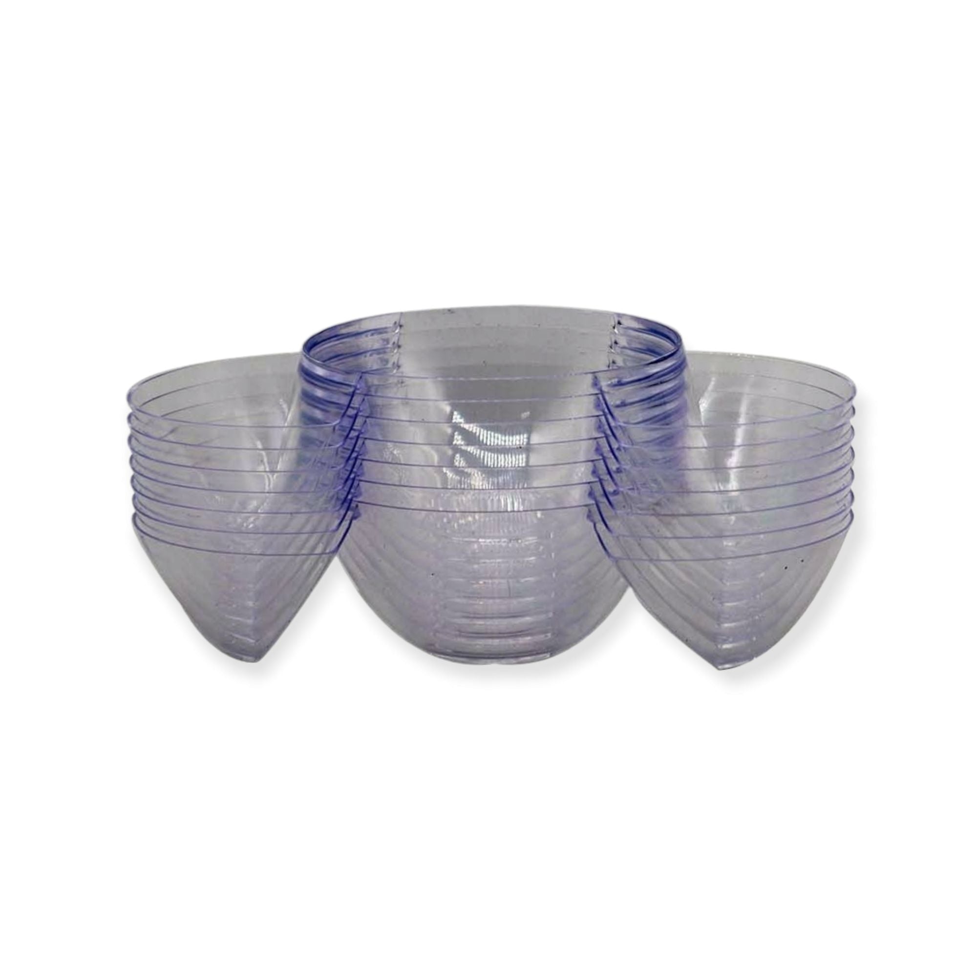 Acrylic Mini Dessert Cup Bowl SpaceShip 3division 12pcs PLC050