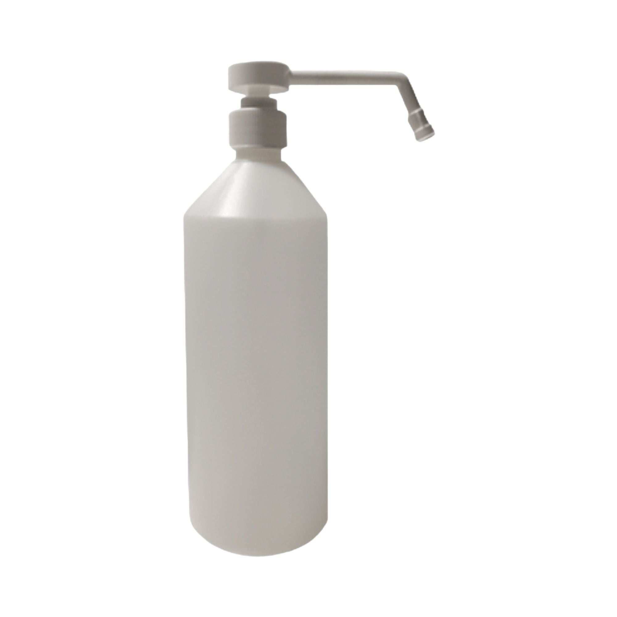 1L Pump Bottle White Longnose Spout