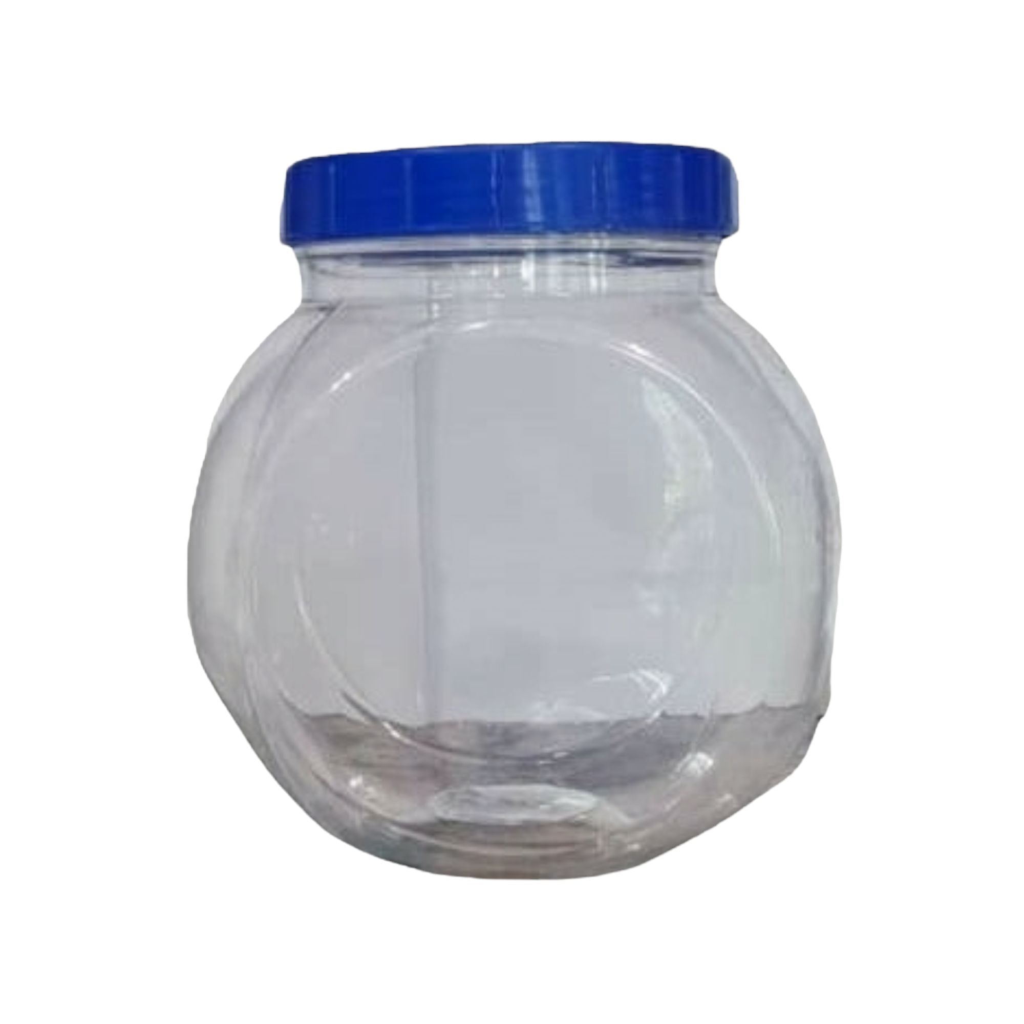 2kg PET Plastic Storage Jar Round Clear 2L