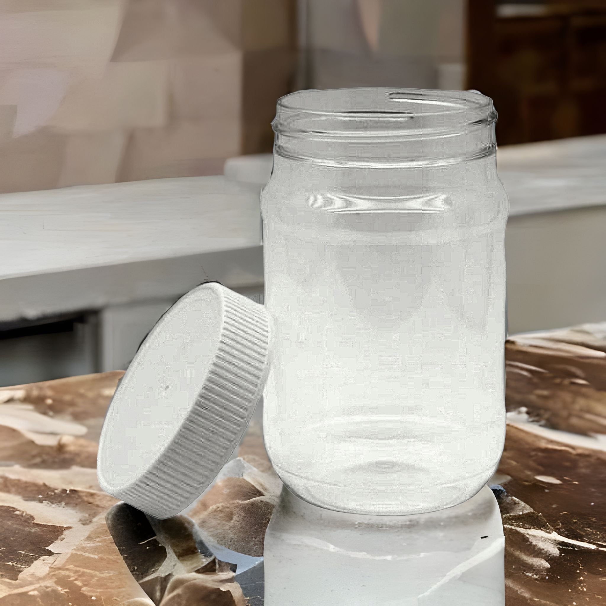 200ml PET Plastic Honey Jar Bottle with Screw-on Lid 10pack