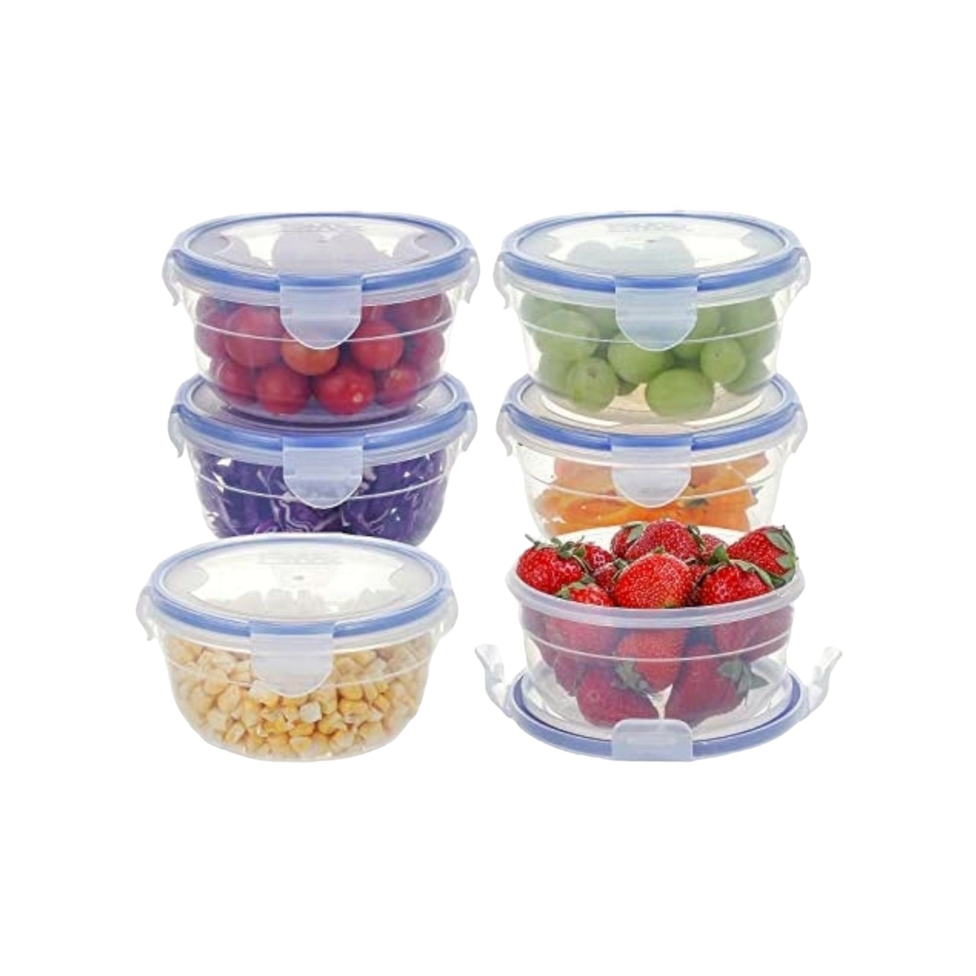 Food Saver Lunch Box Round Clip Lock 3pc Set