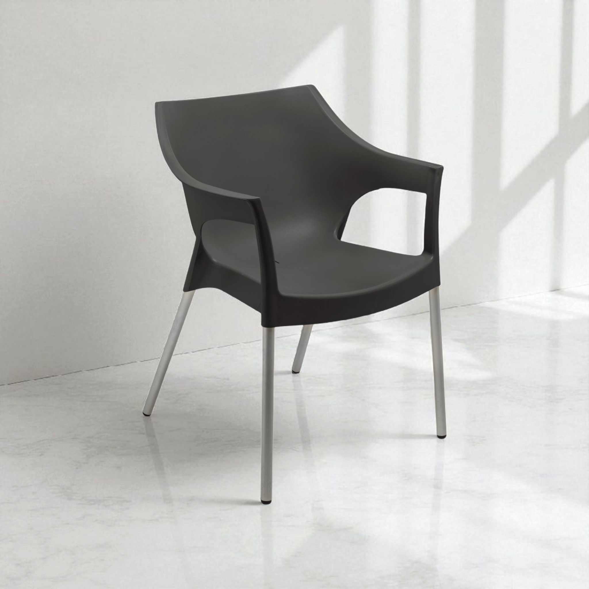 Chelsea Cafe Chair Black Contour Outdoor