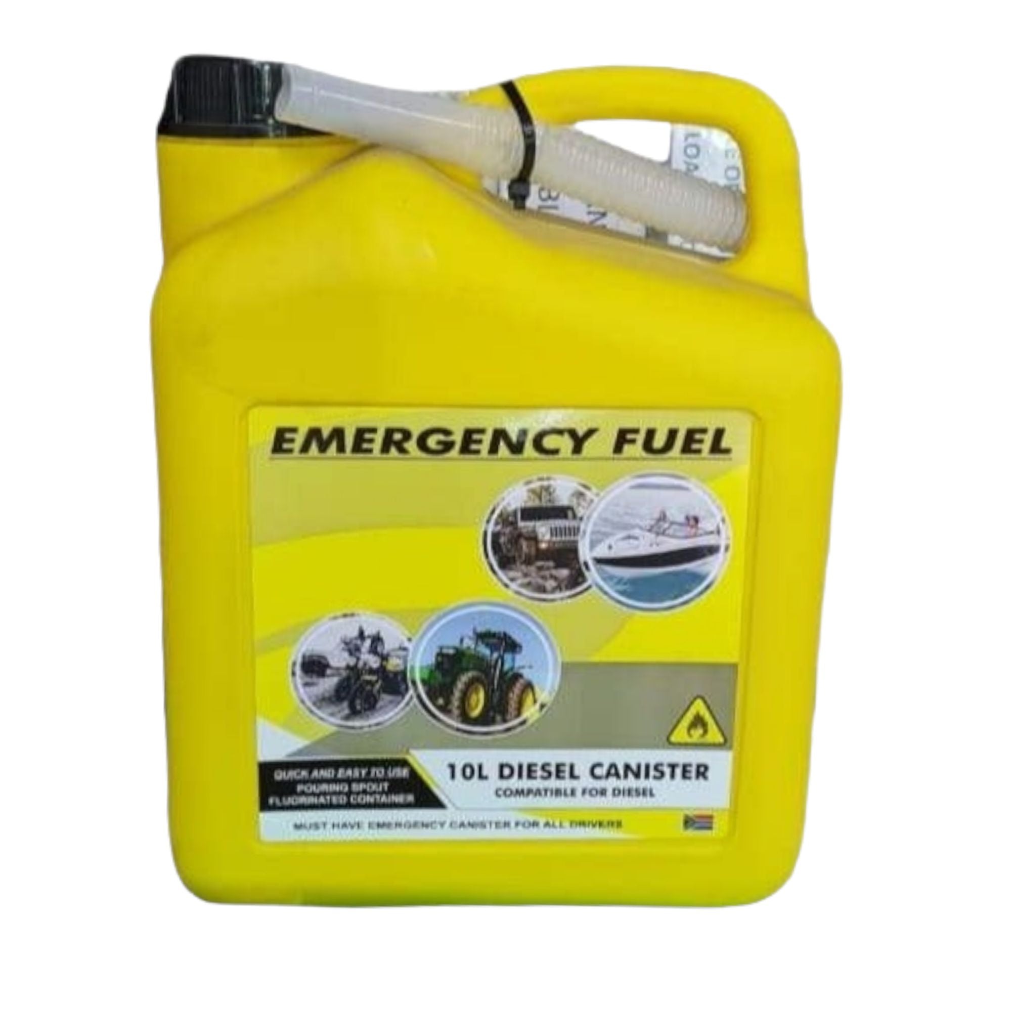 10L Plastic Fuel Jerry Can Diesel Yellow