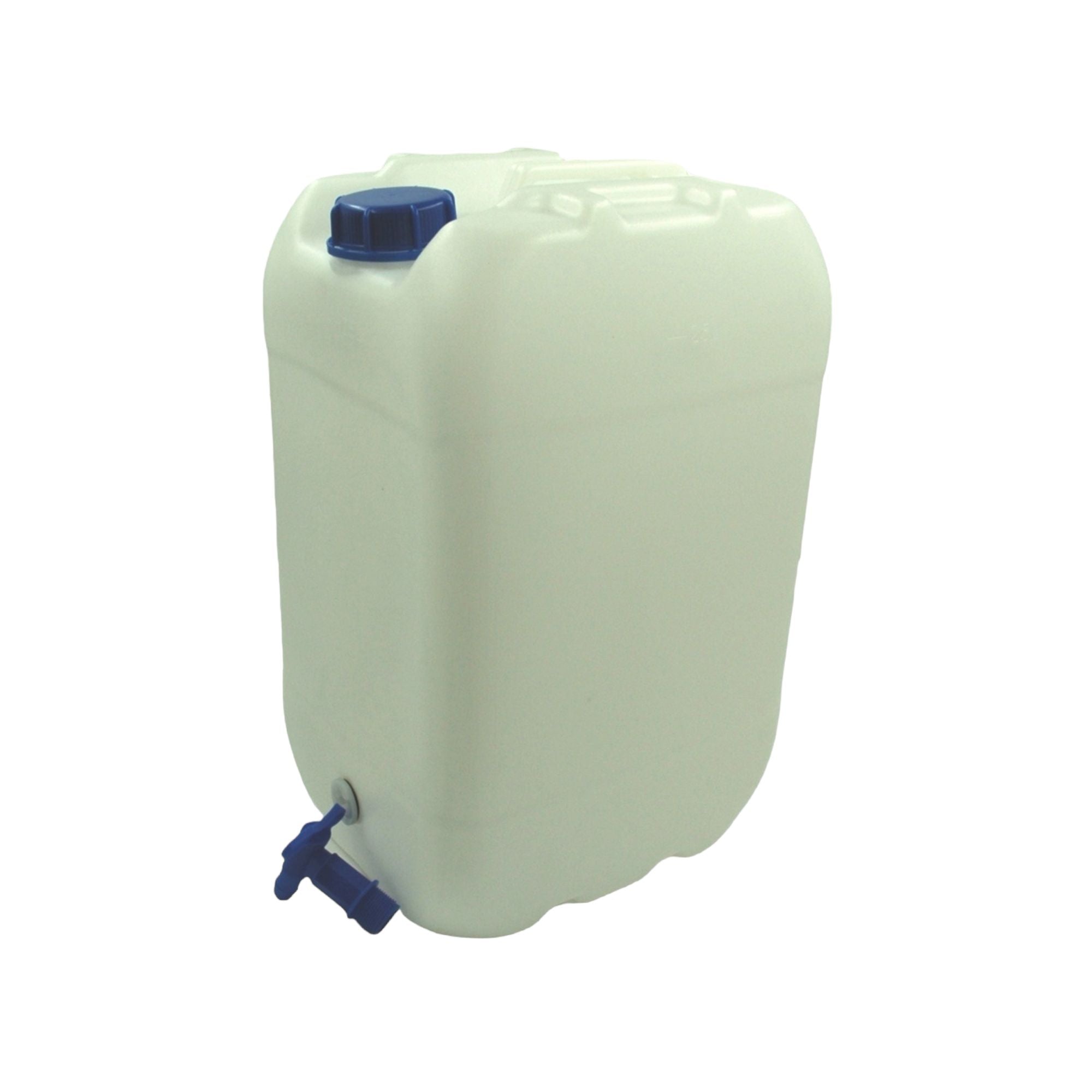 25L Plastic Jerry Can with tap & Blue Lid