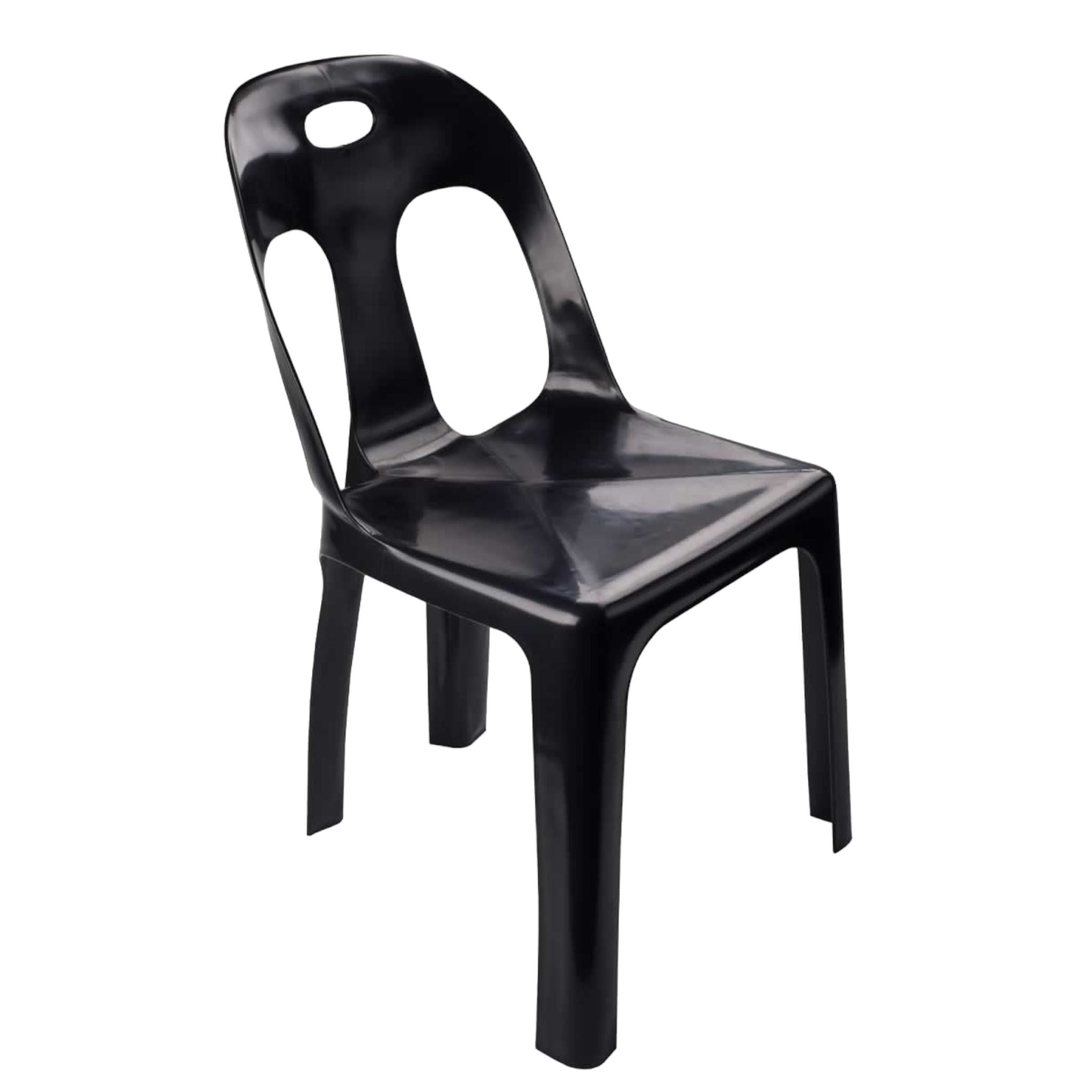 Catering Chair Heavy Duty Black Contour Outdoor