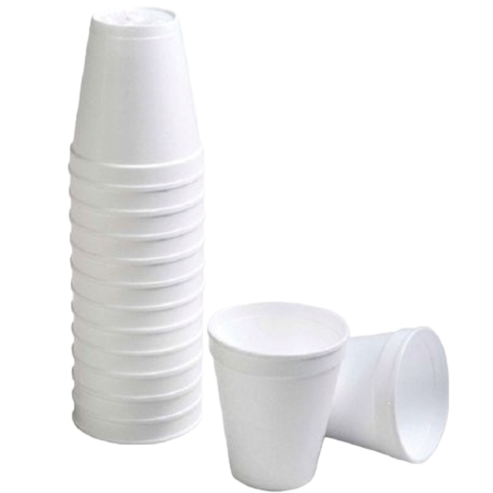 125ml Foam Cups Polystyrene HC.4 Disposable 100pack