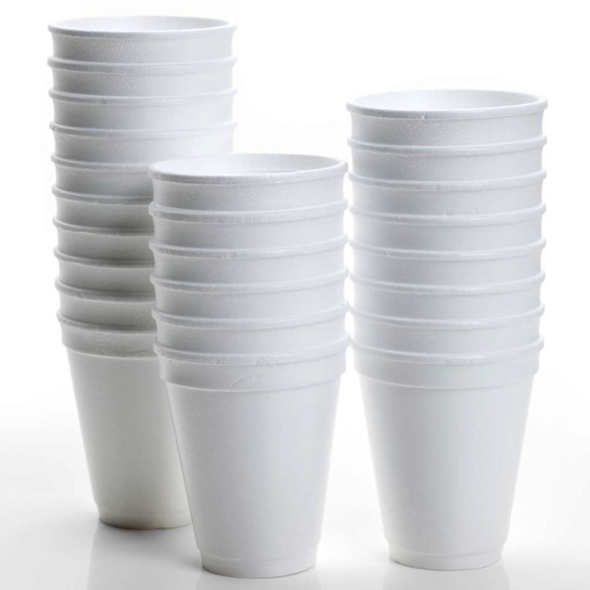 175ml Foam Cups Polystyrene HC.6 Disposable 100pack