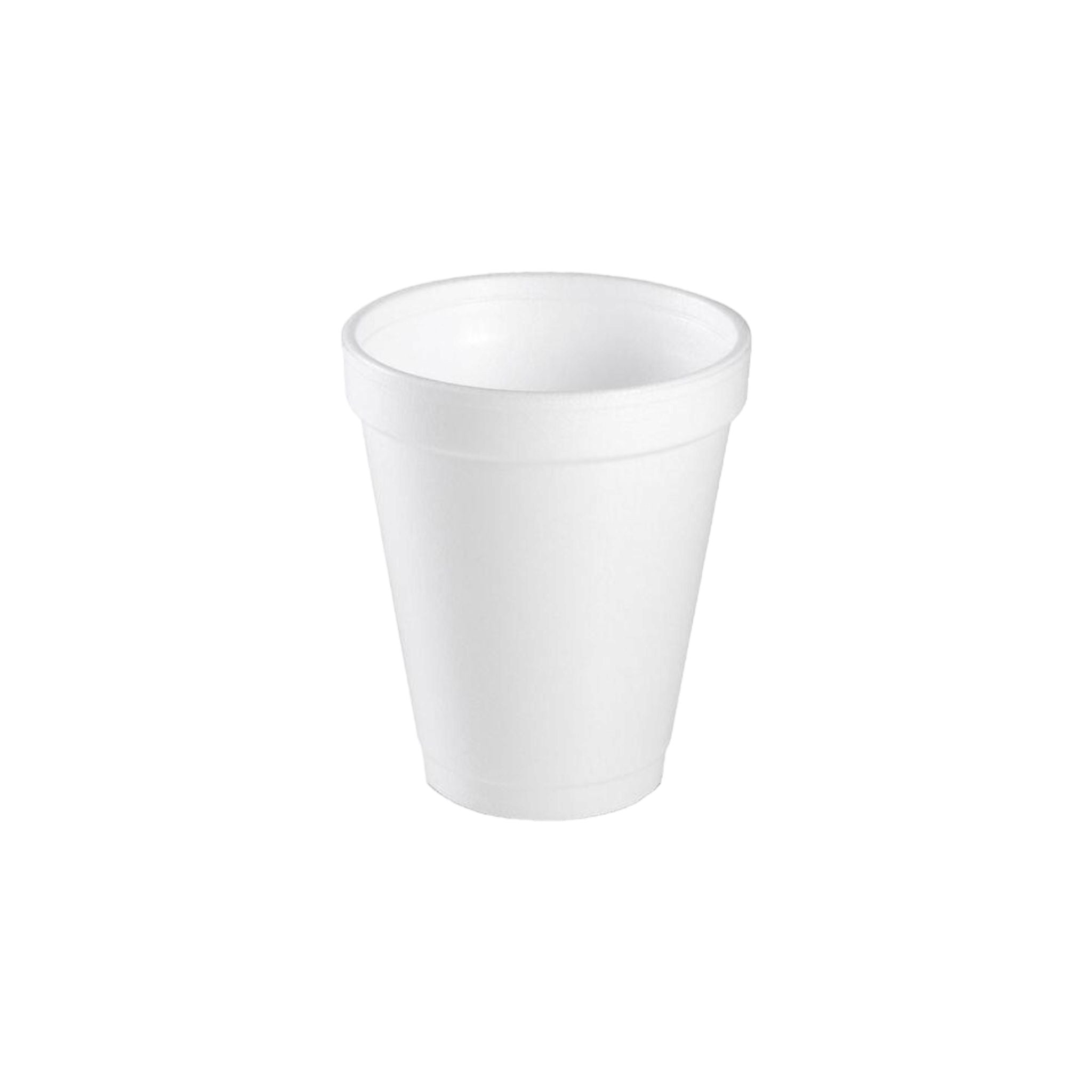 175ml Foam Cups Polystyrene HC.6 Disposable 100pack