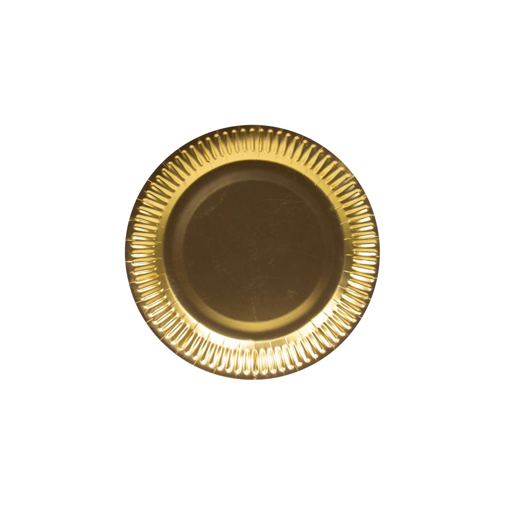 Disposable Party Paper Plate Gold 7inch 10Pack