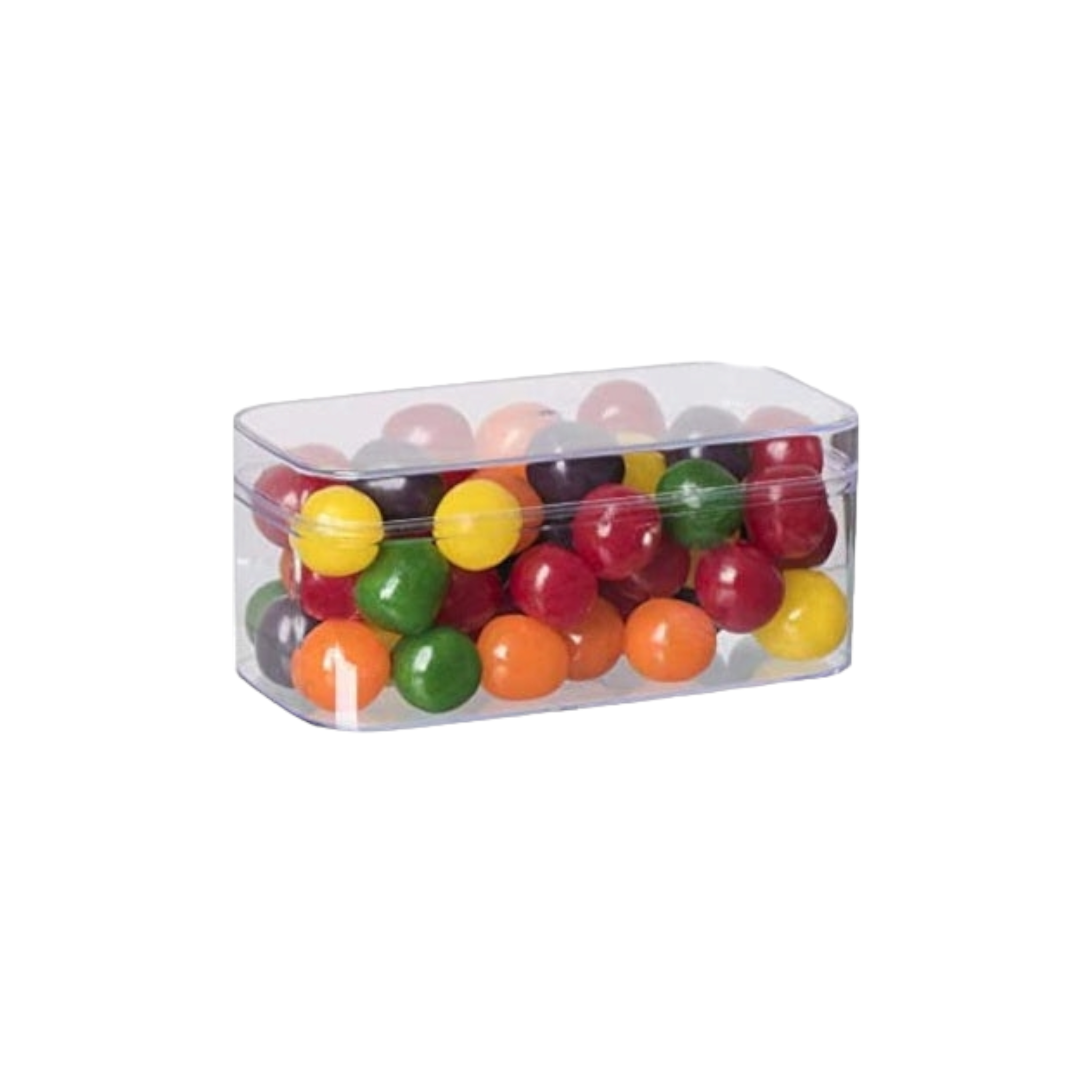 Acrylic Gift Candy Dessert Container with Lid 240ml Rectangle 12pack