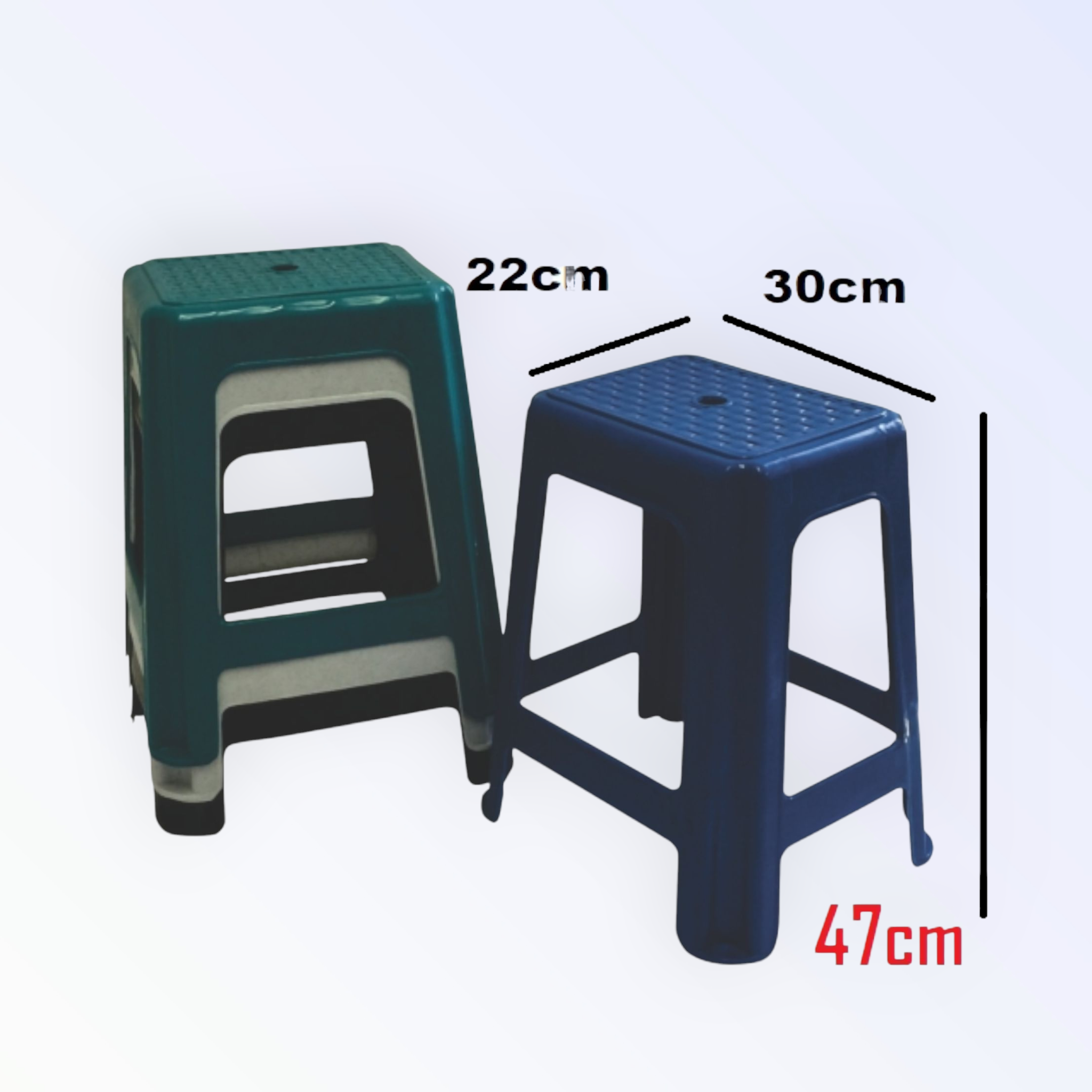 Plastic Stool Light Duty - Rectangular Recycle 1pc 10079