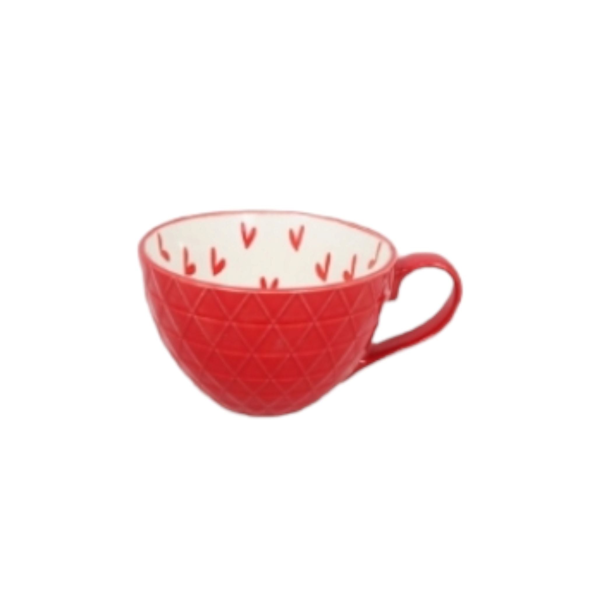 Ceramic Soup Mug Embossed 14oz 37005a