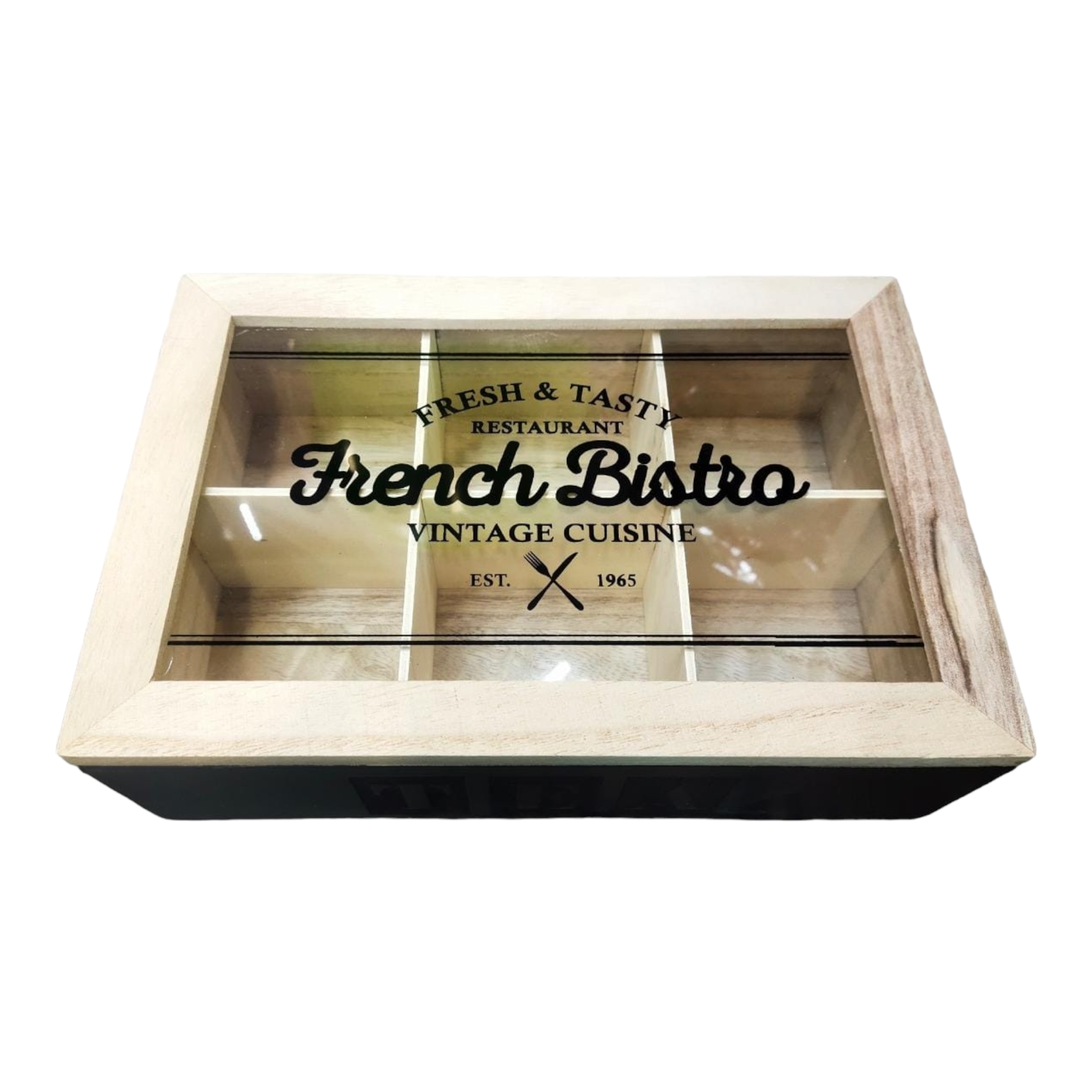 Wooden Tea Box French Bistro
