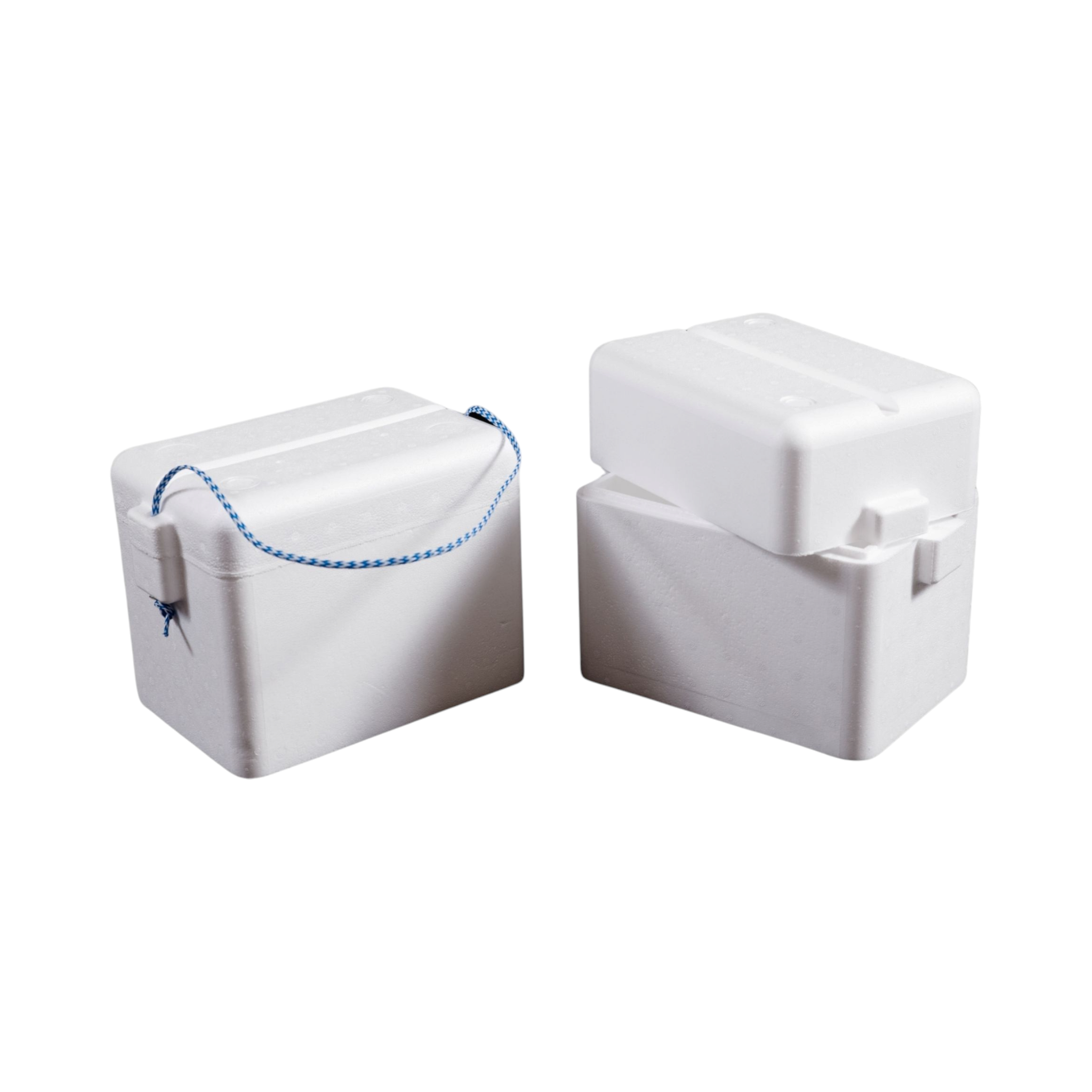 Polystyrene 6L Cooler Box Deep with Rope Thermal Storage Box Fits 6p