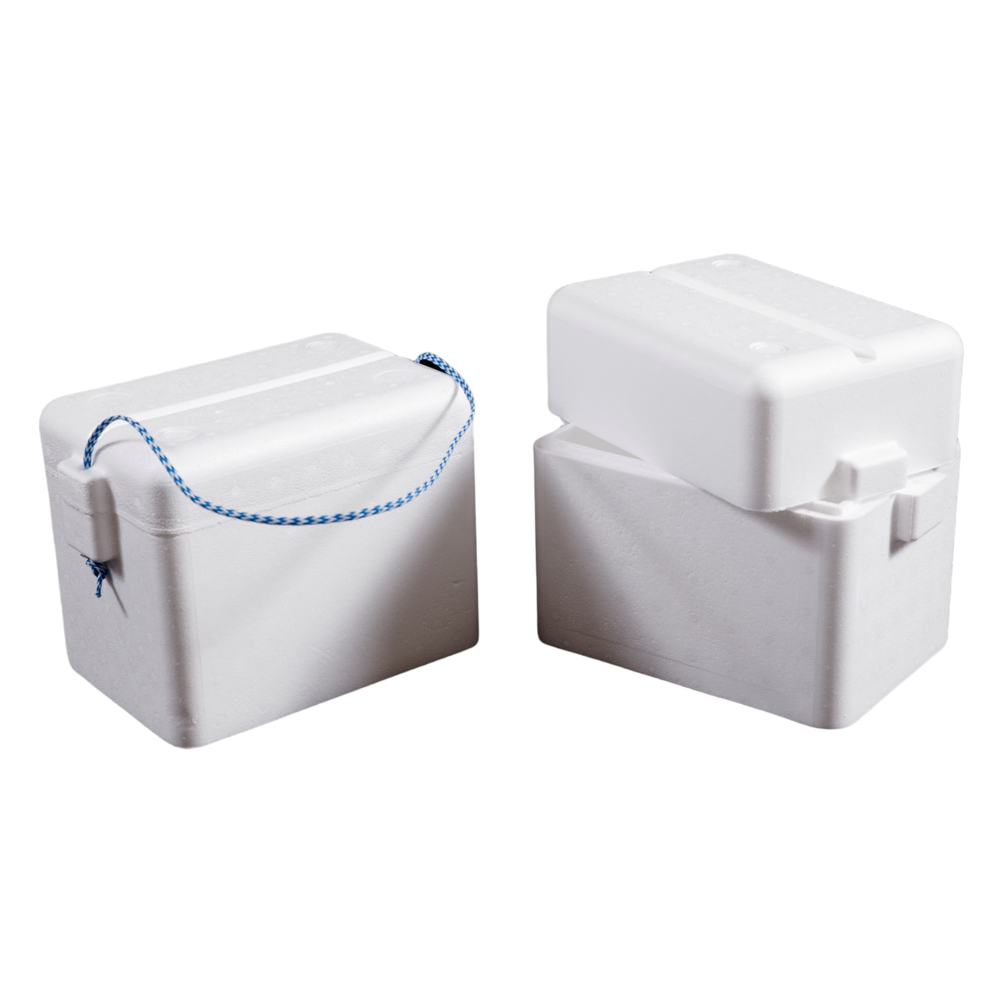 Polystyrene 6L Cooler Box Deep with Rope Thermal Storage Box - Fits 6-Pack