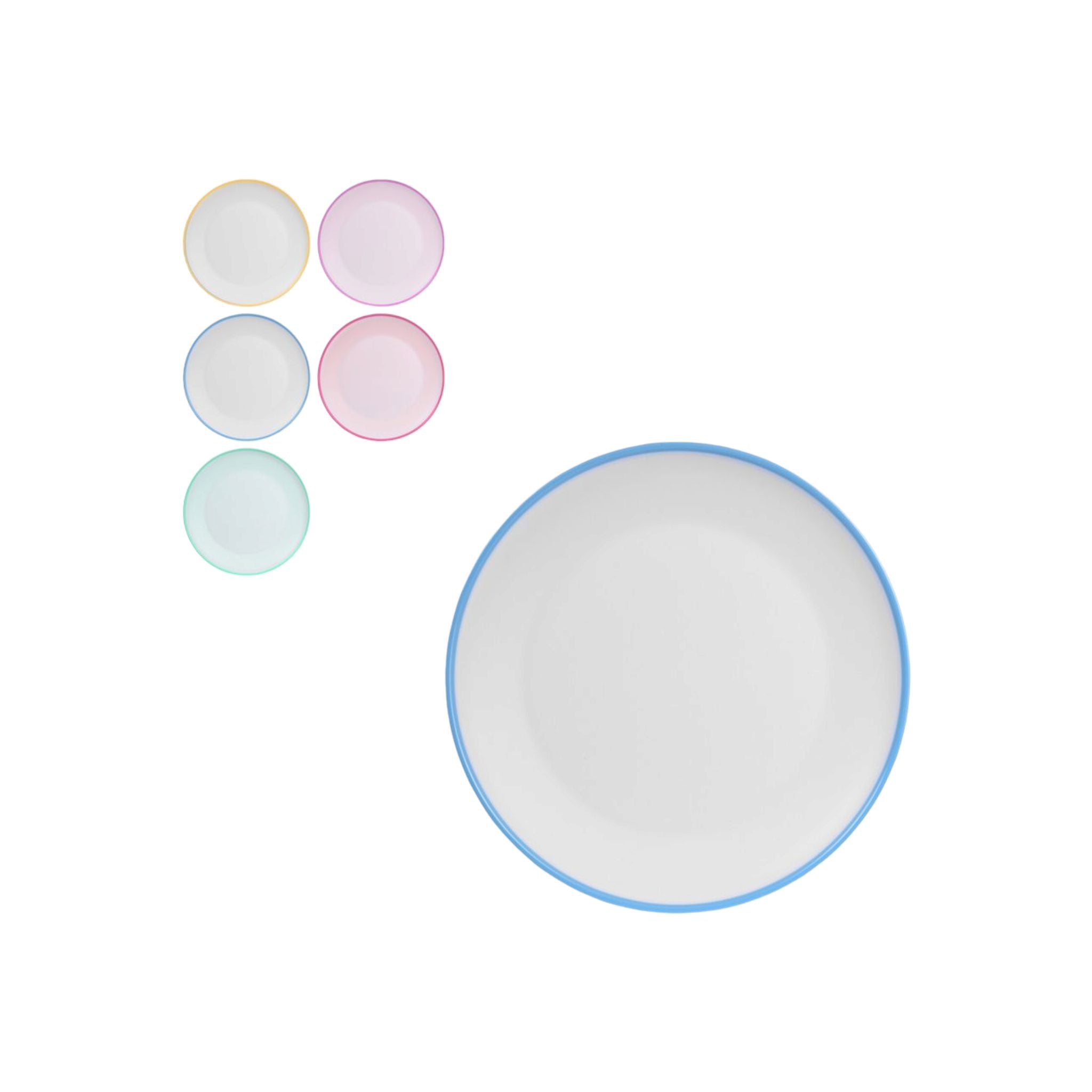 Melamine Flat Dinner Plate 2-Tone 19cm