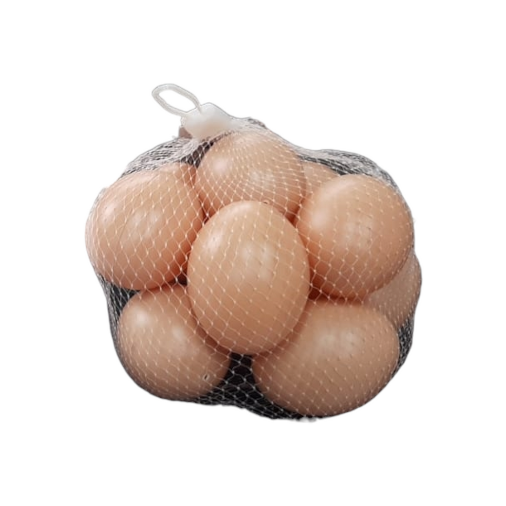 Plastic Eggs In Mesh 3.5cm 10PCs