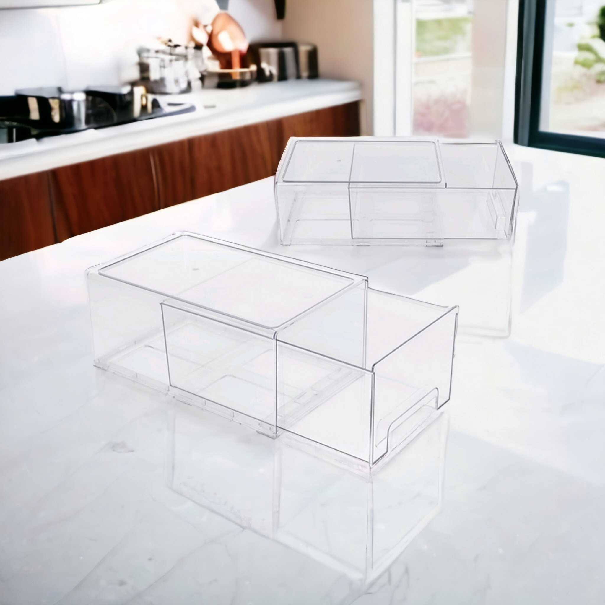 Stackable Fridge Storage Organizer Drawer 34x21.2x14.8cm 10129