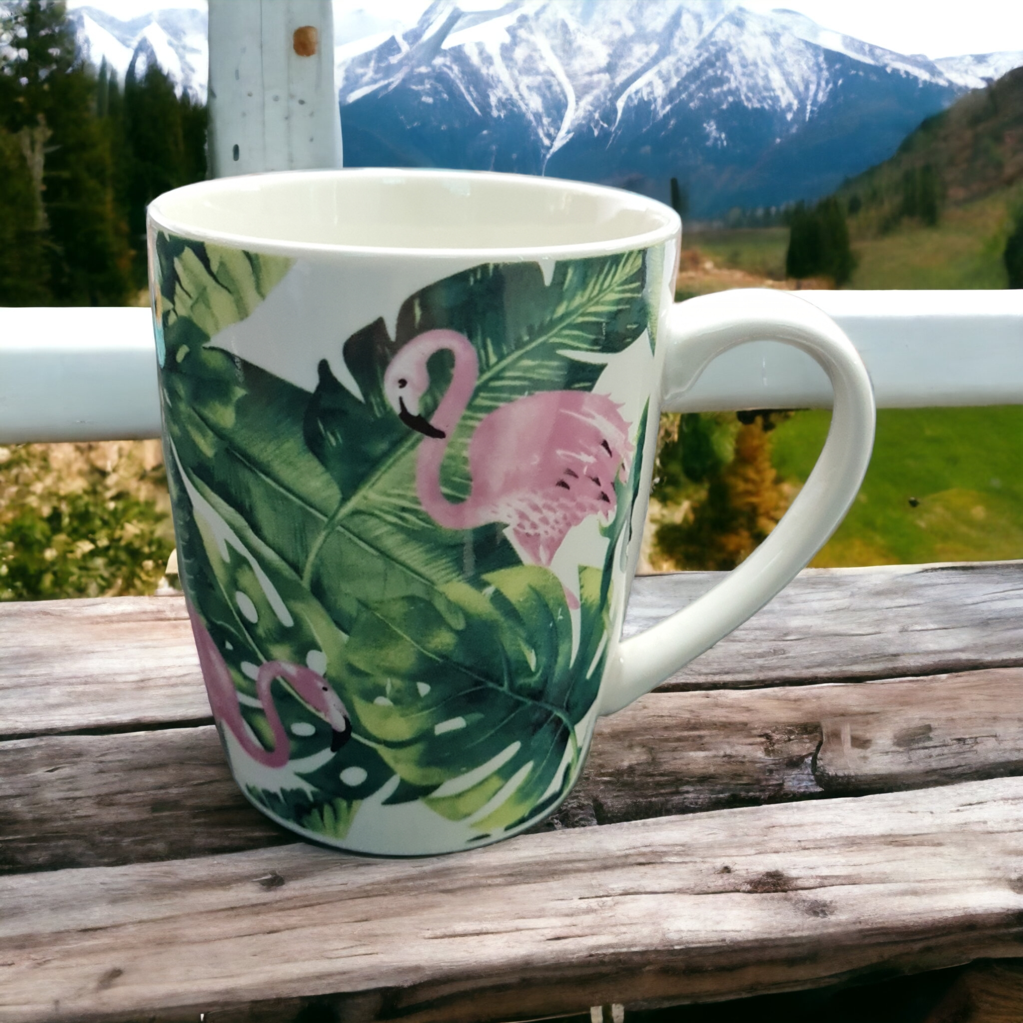 Home Classix Coffee Mug Tropical Print Home Classix