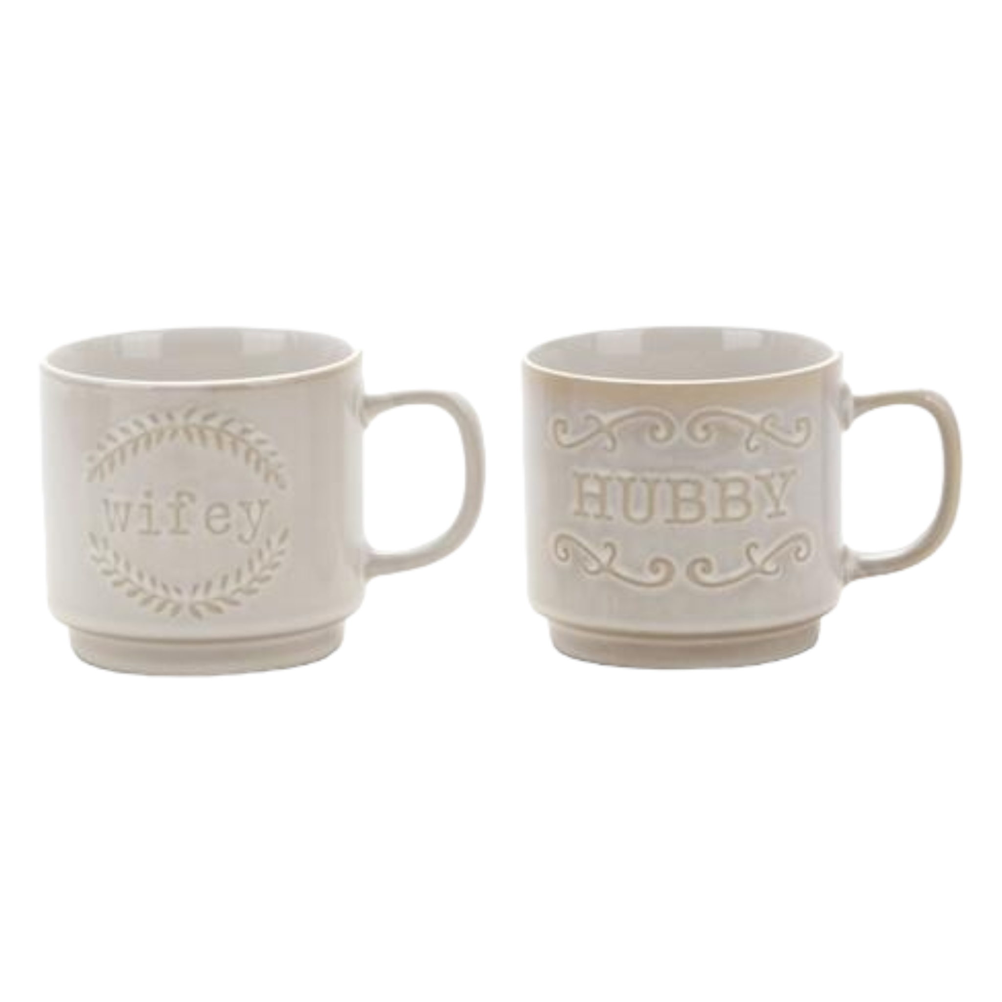 Ceramic Coffee Mug 410ml Print Hubby Wife 30629