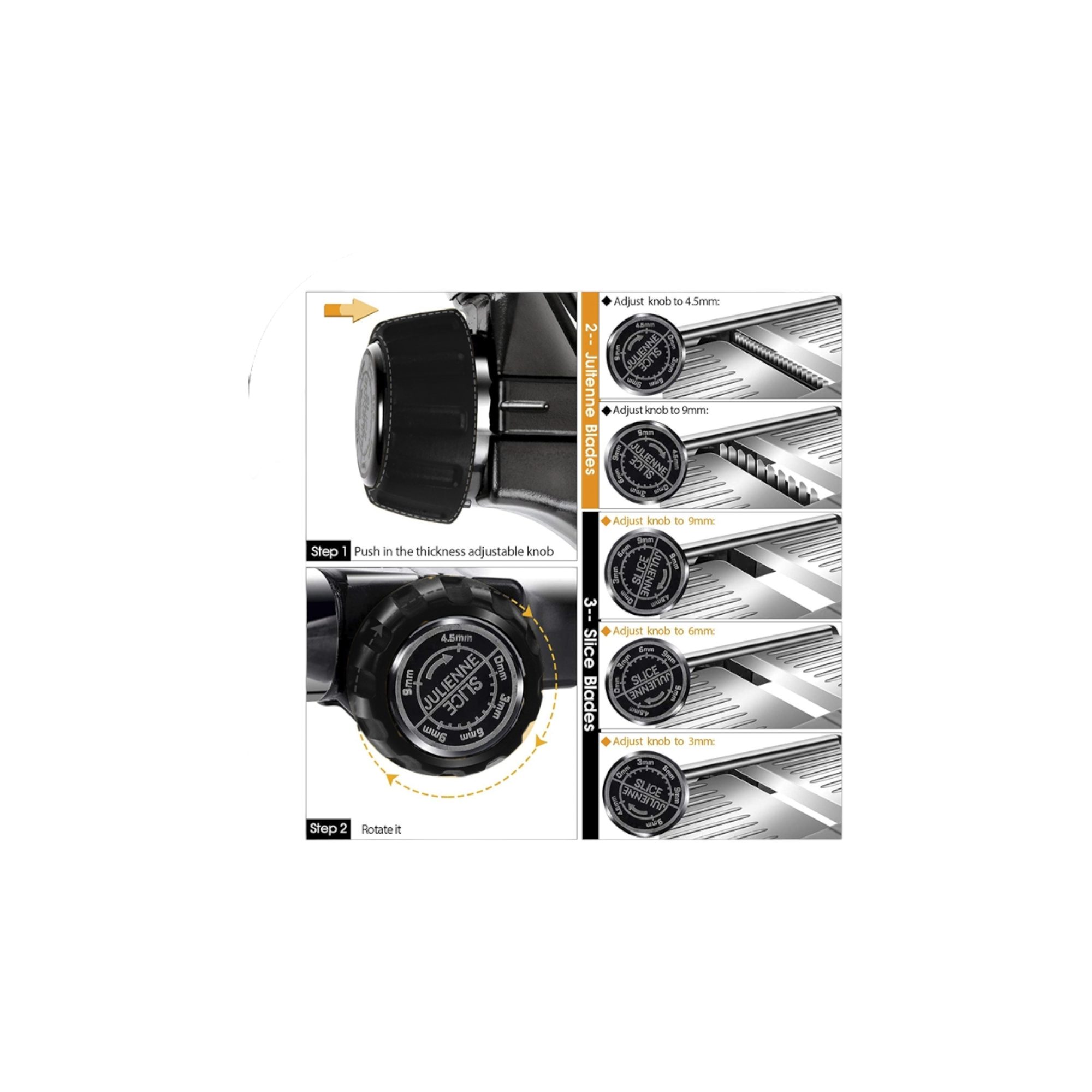 Regent Kitchen Multi Purpose Food Prep Mandoline with 5 Blades