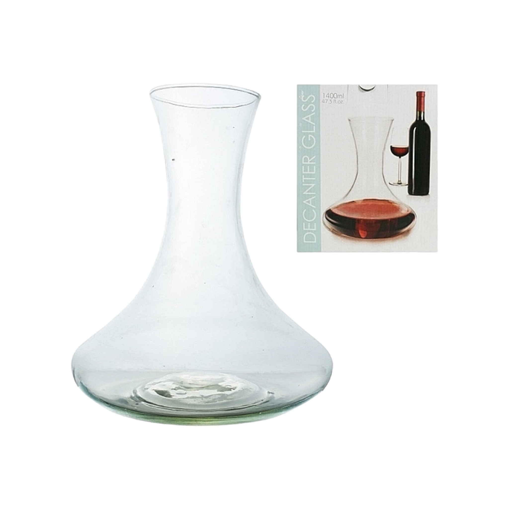 Glass Carafe Decanter 1.4L Flower Vase 21155