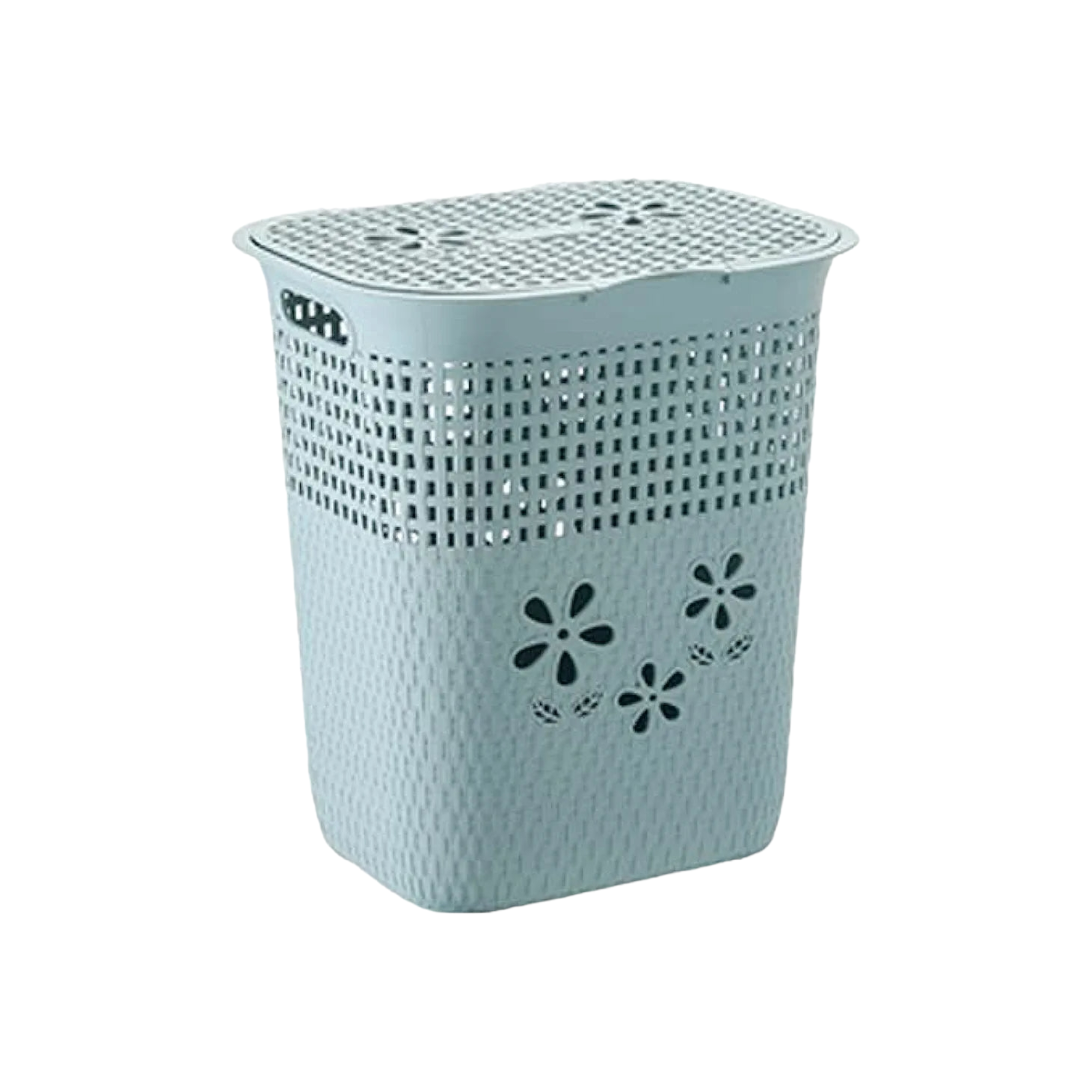 Laundy Basket Green with Lid 430