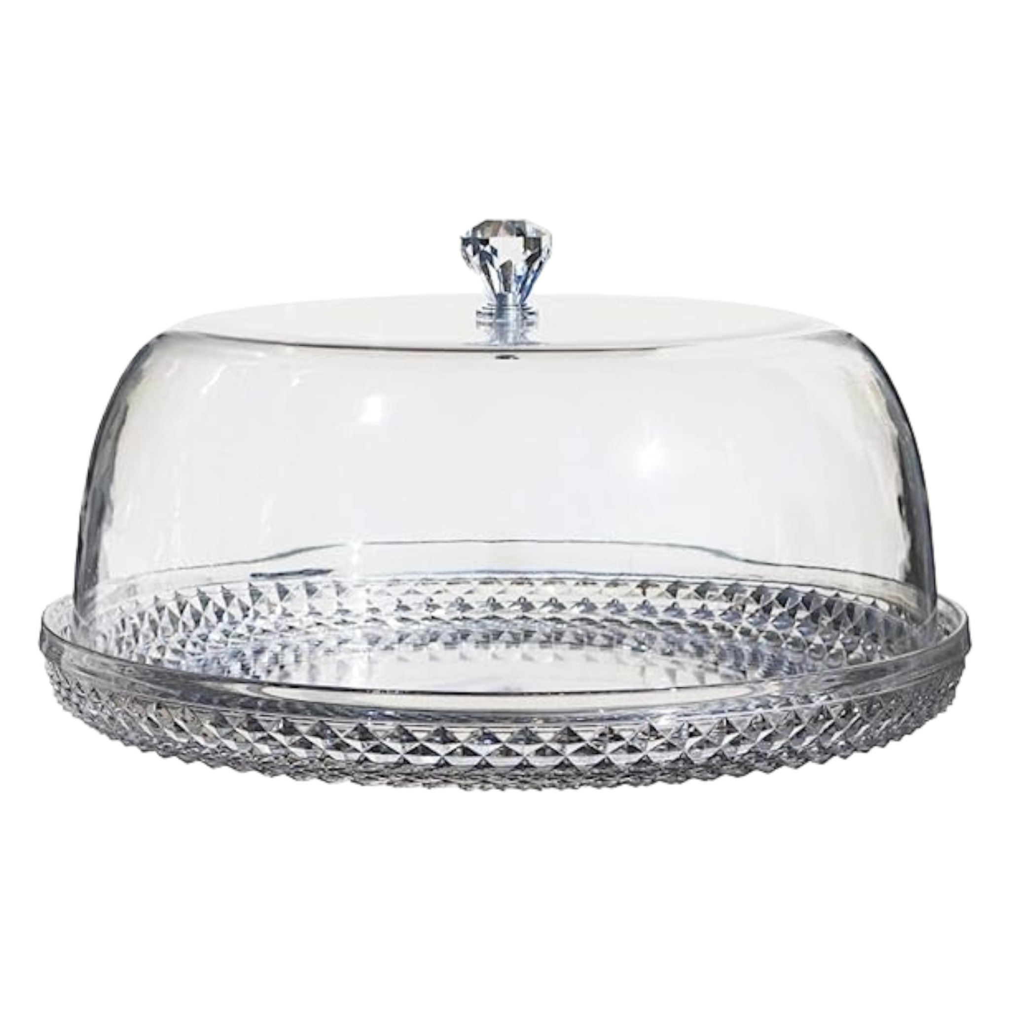 Acrylic Patisserie Cake Server Plate with Dome 33x15cm