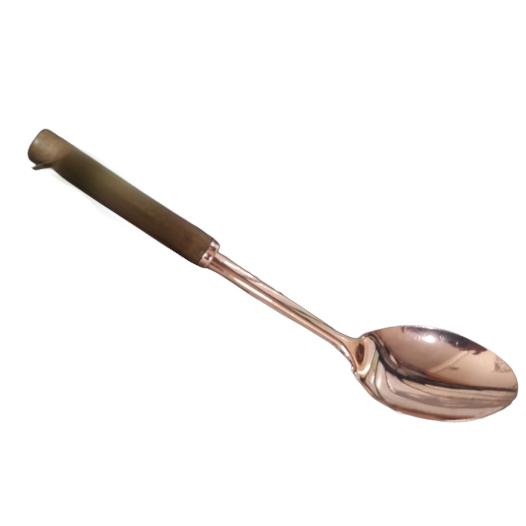 Copper Serving Spoon Acacia Handle 28963