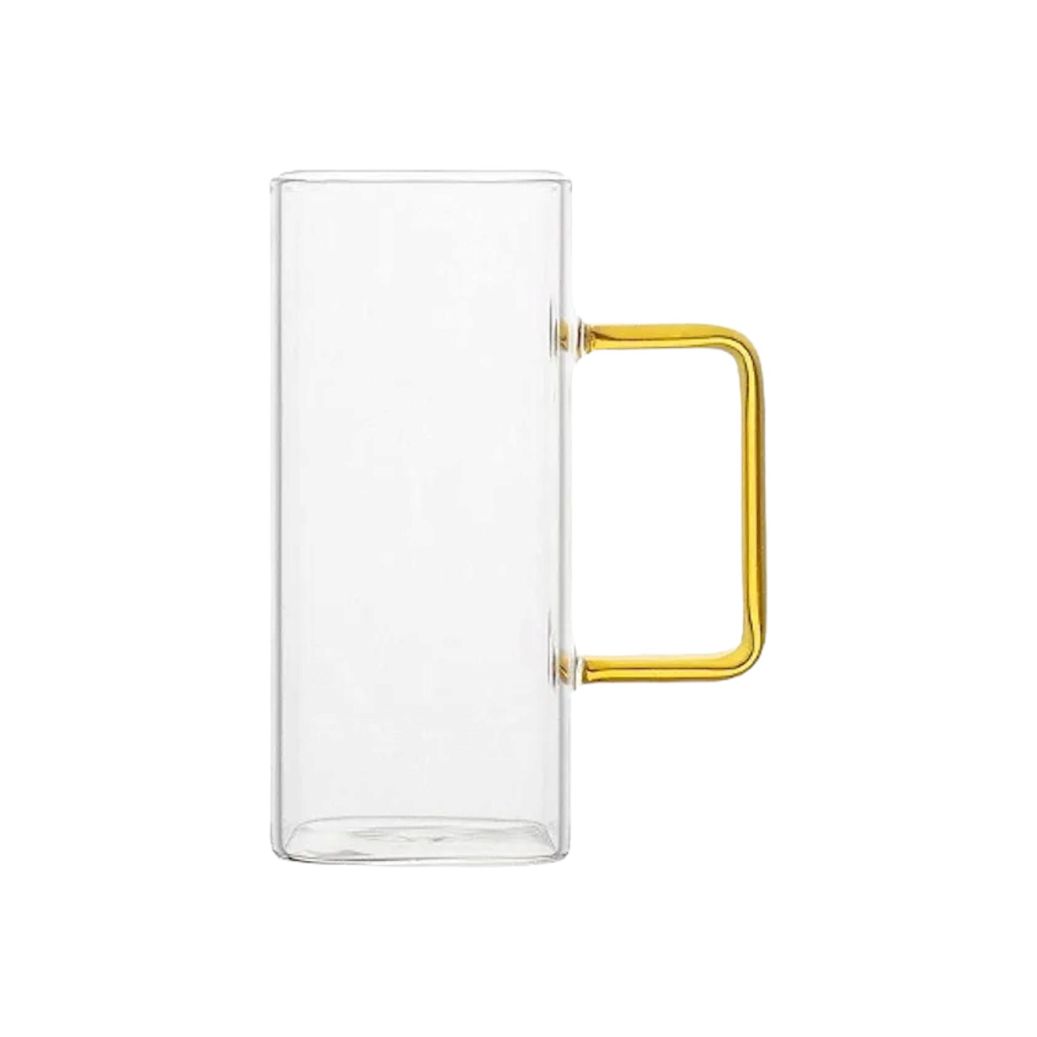 Glass Drinking Mug 370ml Borosilicate with Handle