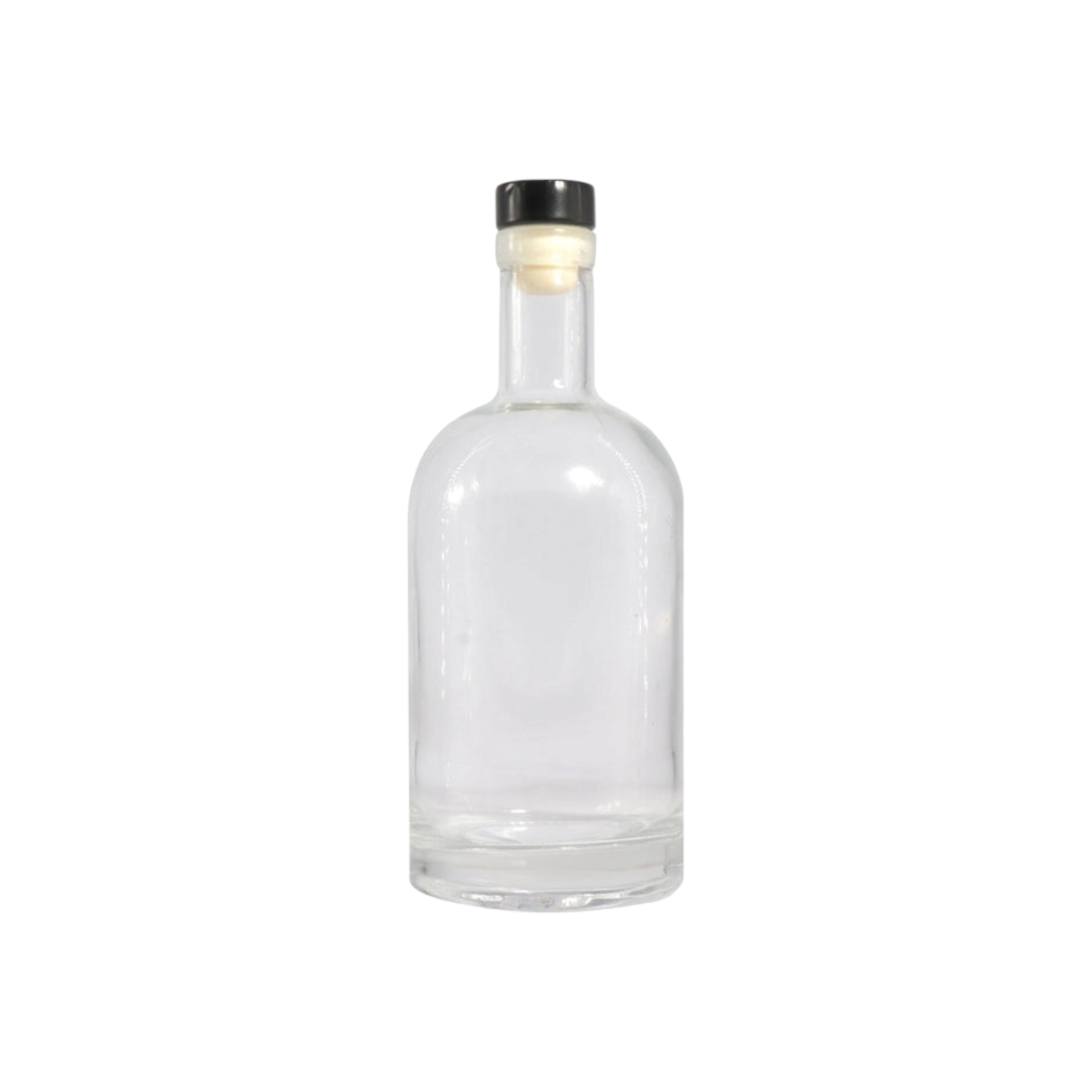 Regent Glass Gin Bottle 750ml with Black Stopper 26135