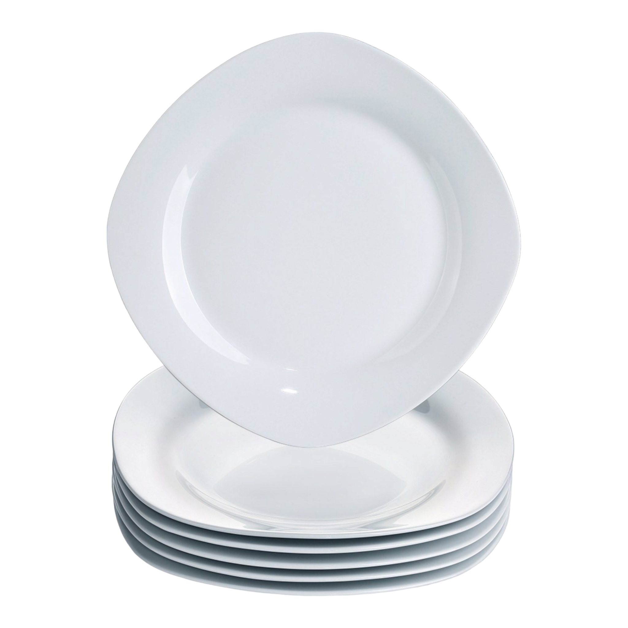 Square Ceramic Dinner Plate White
