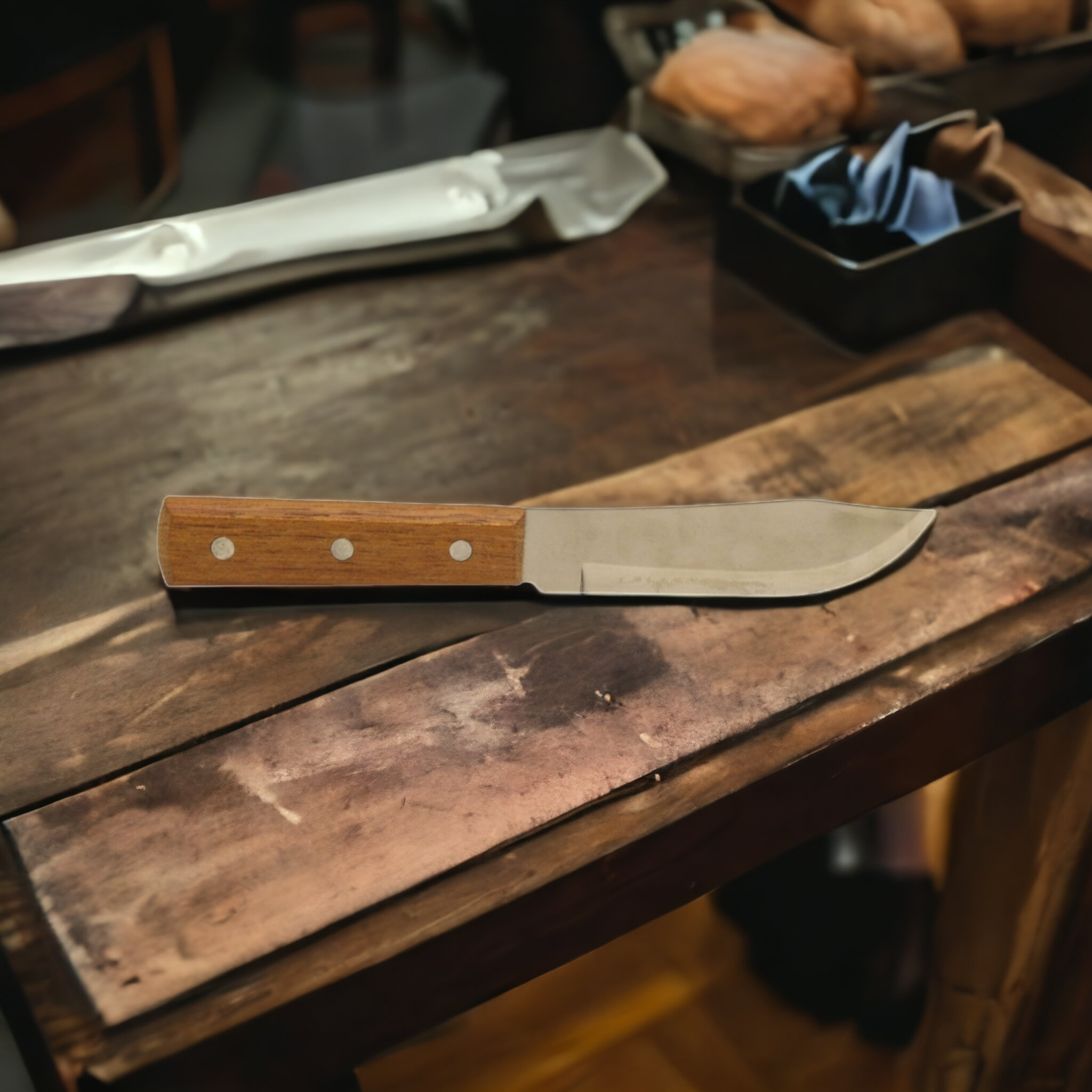 Tramontina Butcher Knife with Wooden Handle 7Inch KNT22901-007